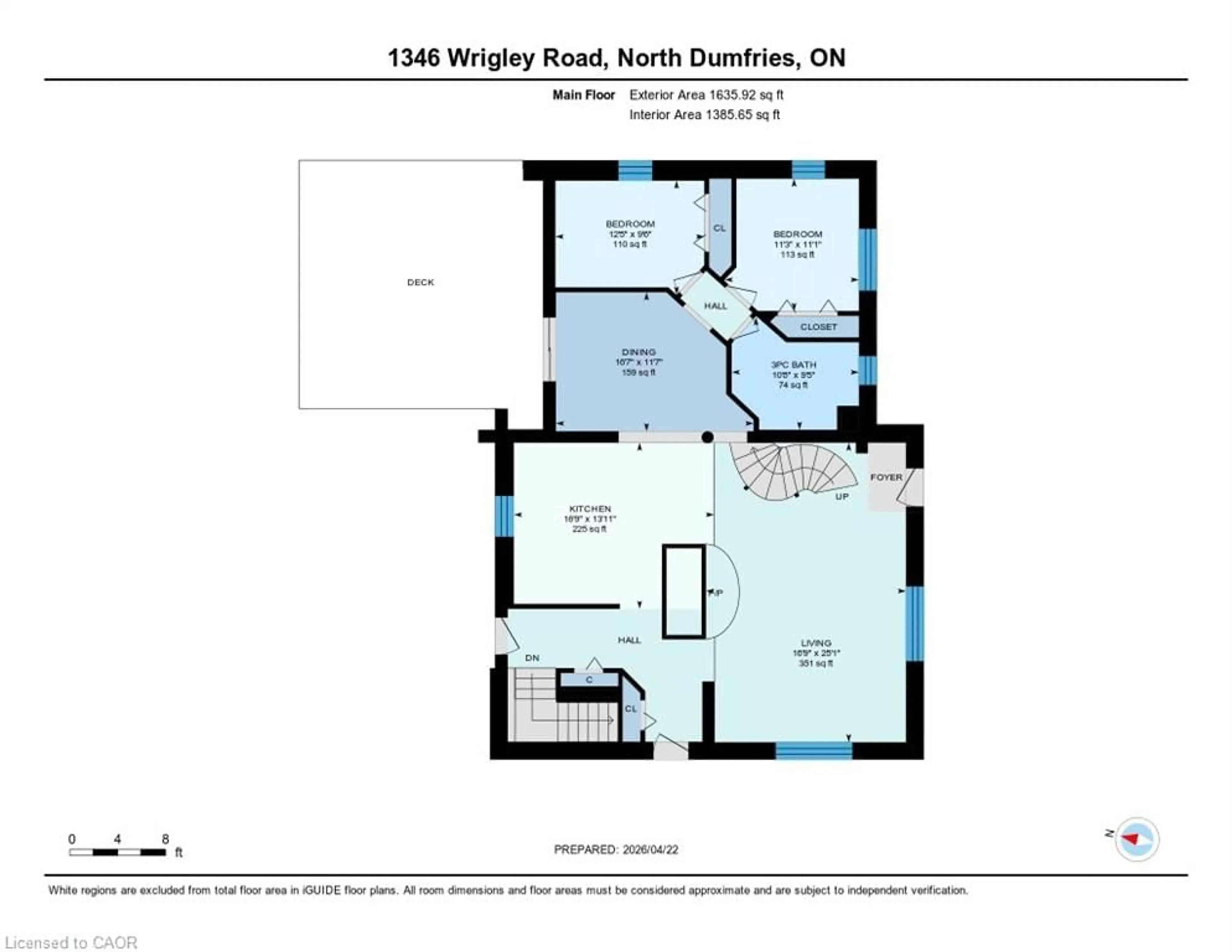 Floor plan for 1346 Wrigley Rd, Ayr Ontario N0B 1E0