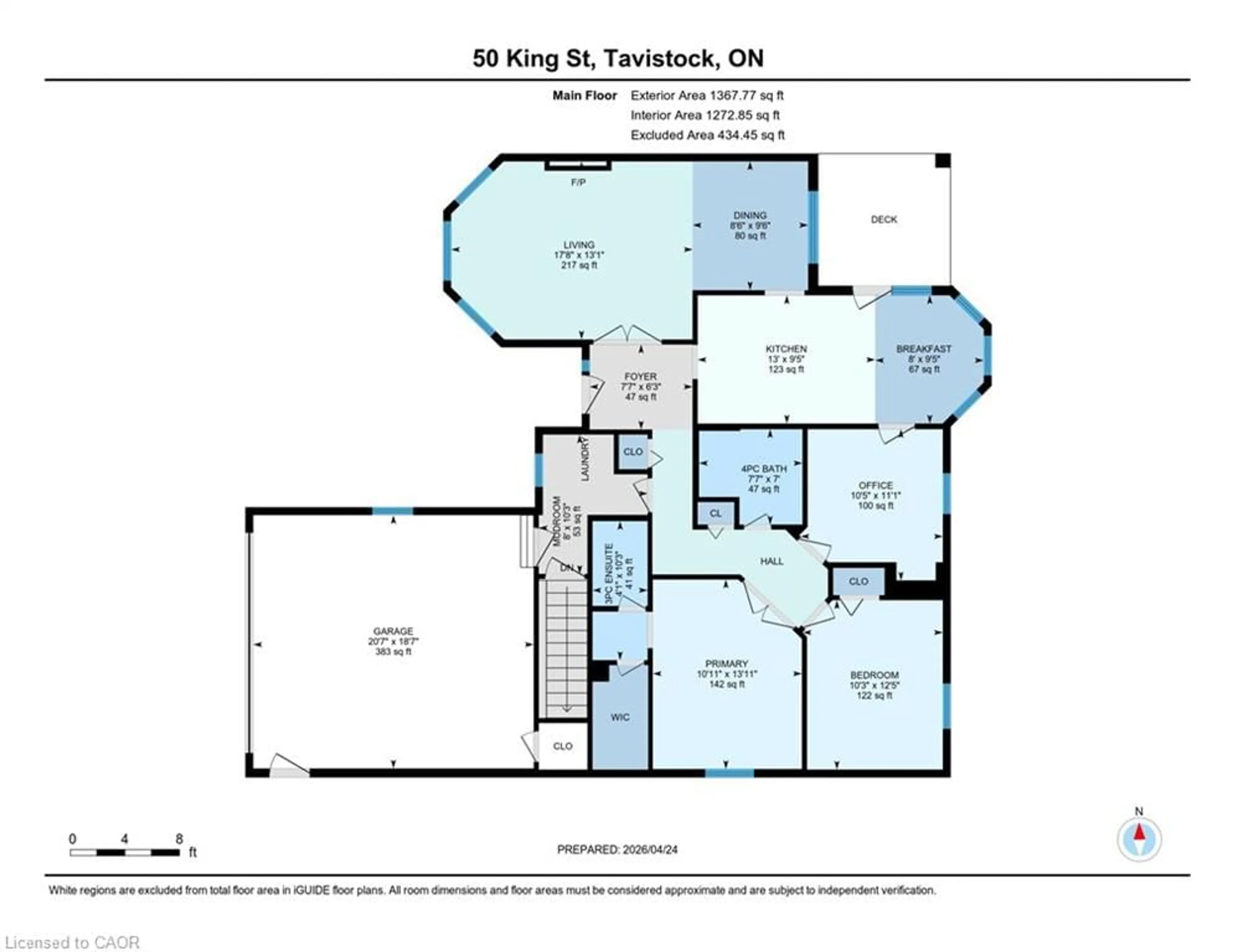 Floor plan for 50 King St, Tavistock Ontario N0B 2R0