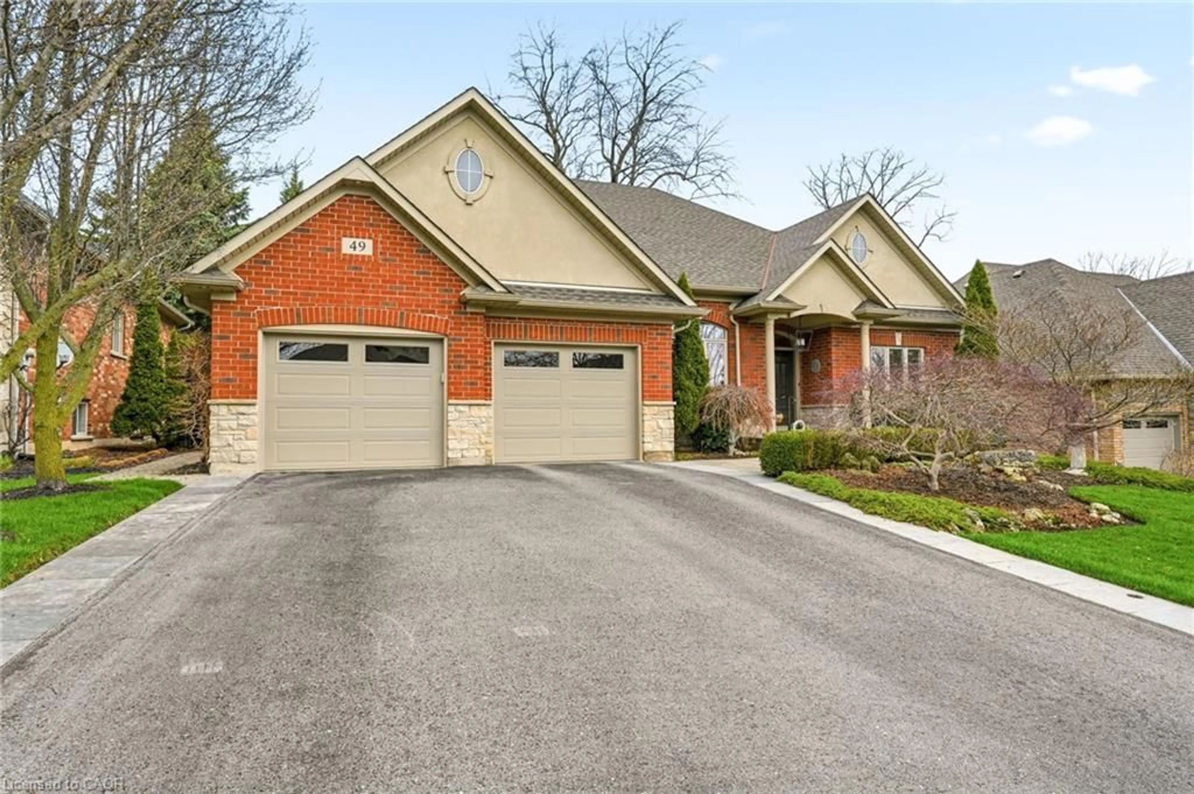 Home with brick exterior material, street for 49 Rockcliffe Rd, Waterdown Ontario L9H 7H5