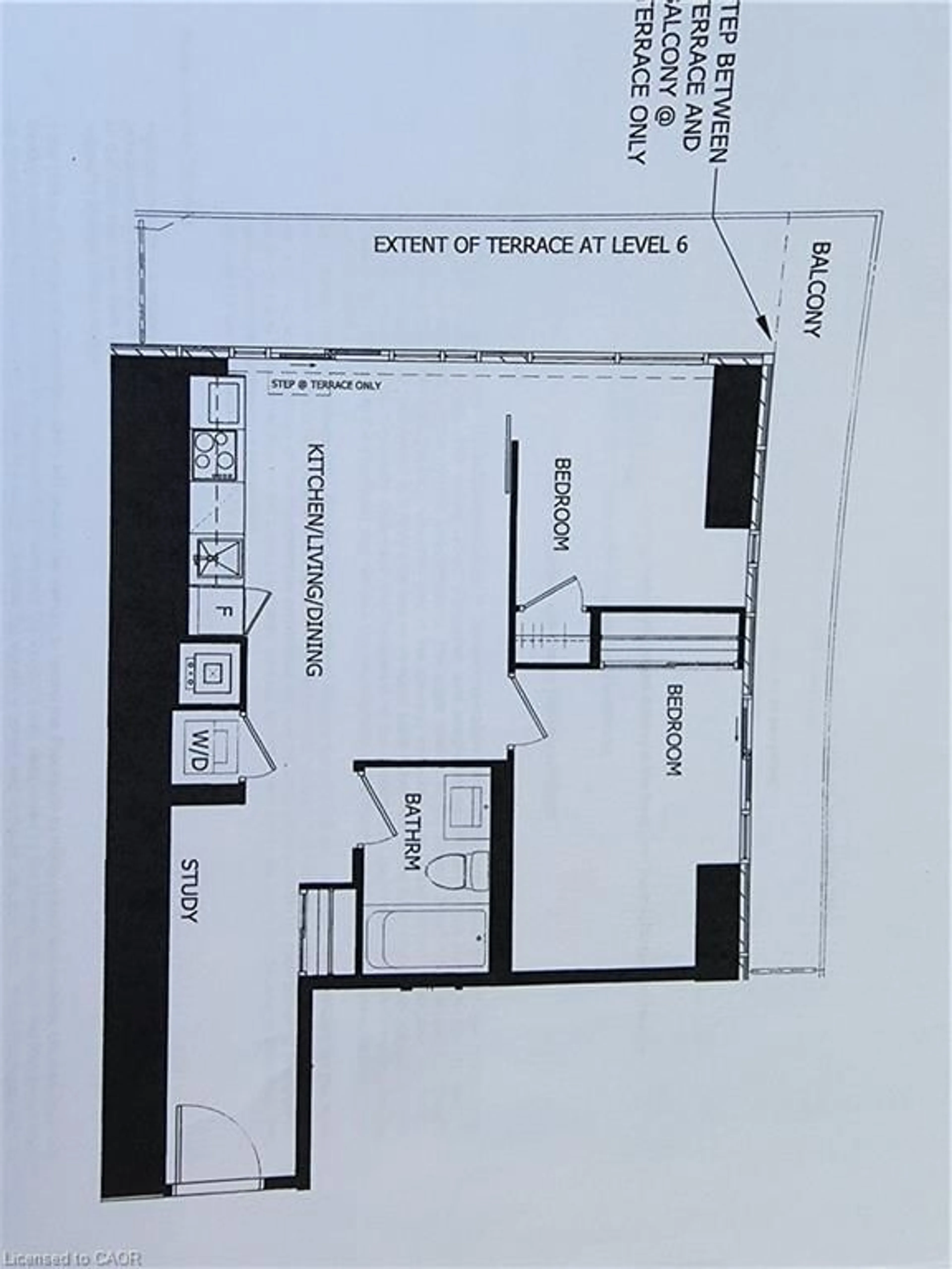 Floor plan for 3900 Confederation Pky #2408, Mississauga Ontario L5B 0M3