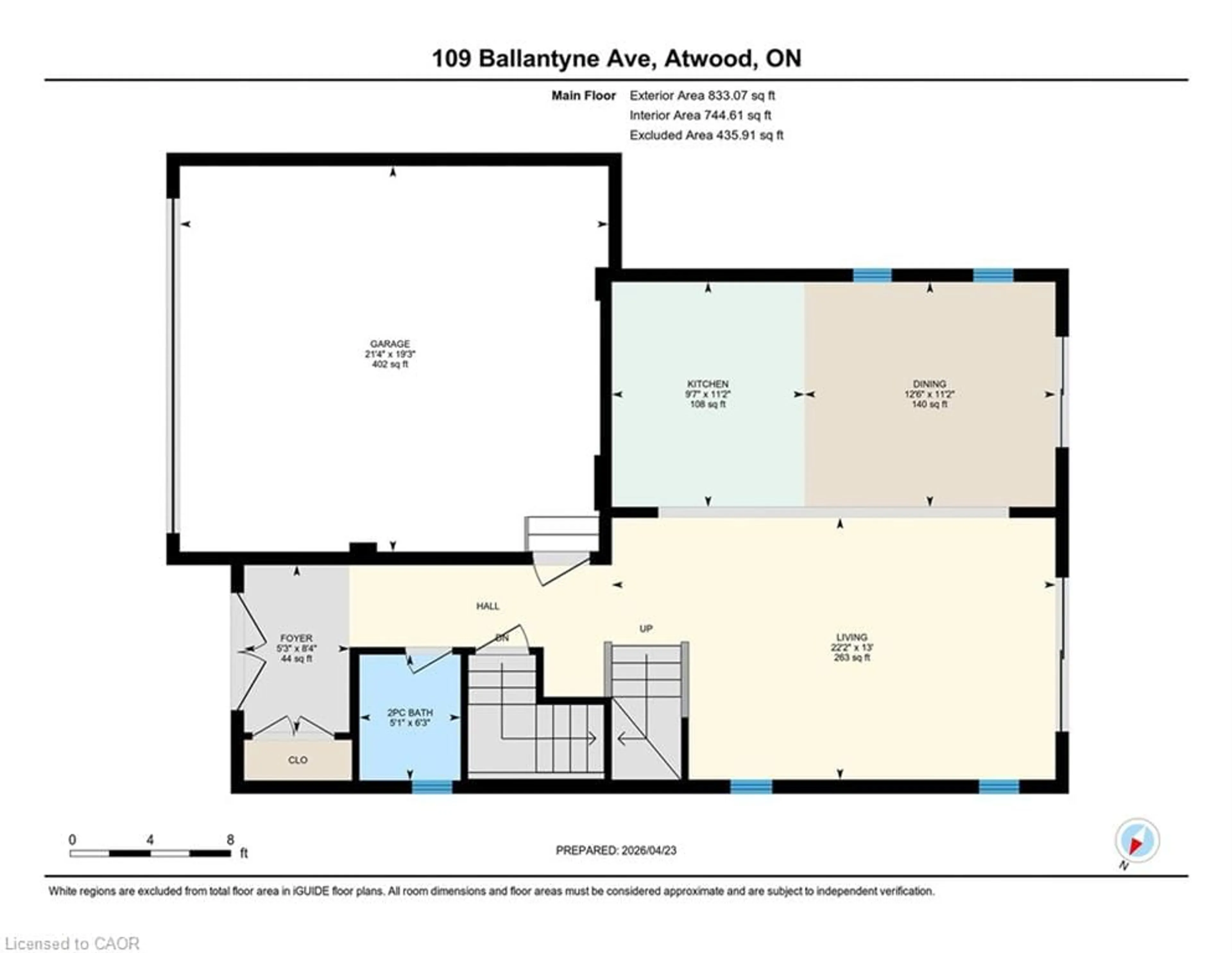 Floor plan for 109 Ballantyne Ave, Atwood Ontario N0G 1B0