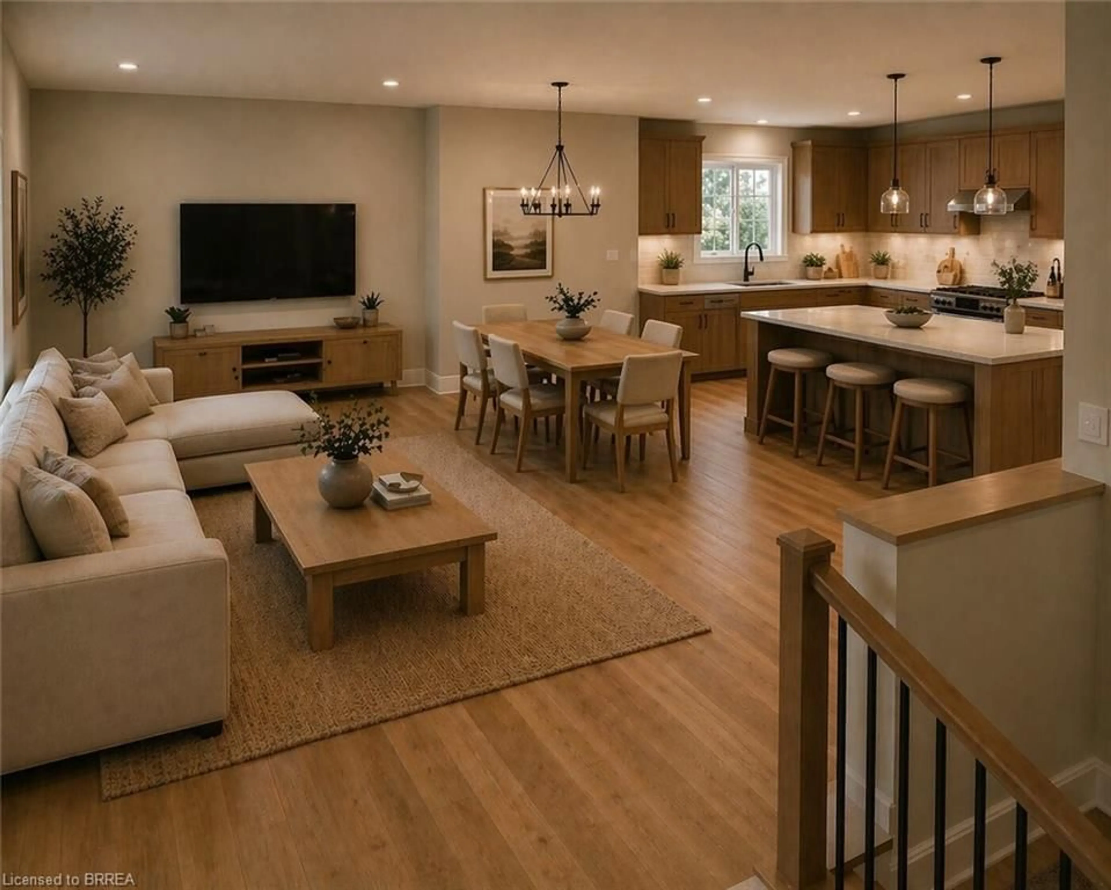 Open concept kitchen, wood/laminate floor for LOT 18 Sass Cres, Paris Ontario N3L 0J3