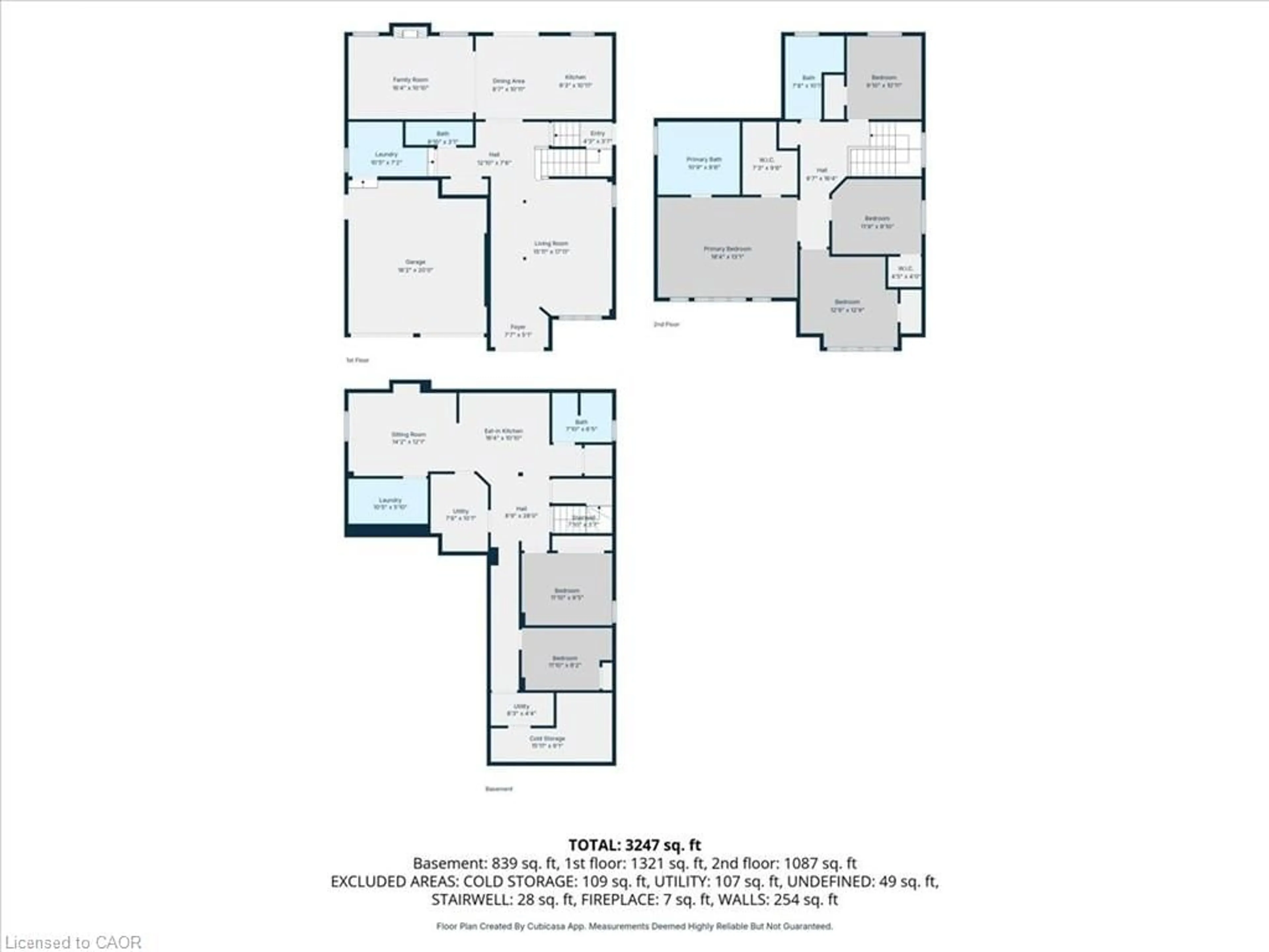 Floor plan for 1017 Woodward Ave, Milton Ontario L9T 5Y2