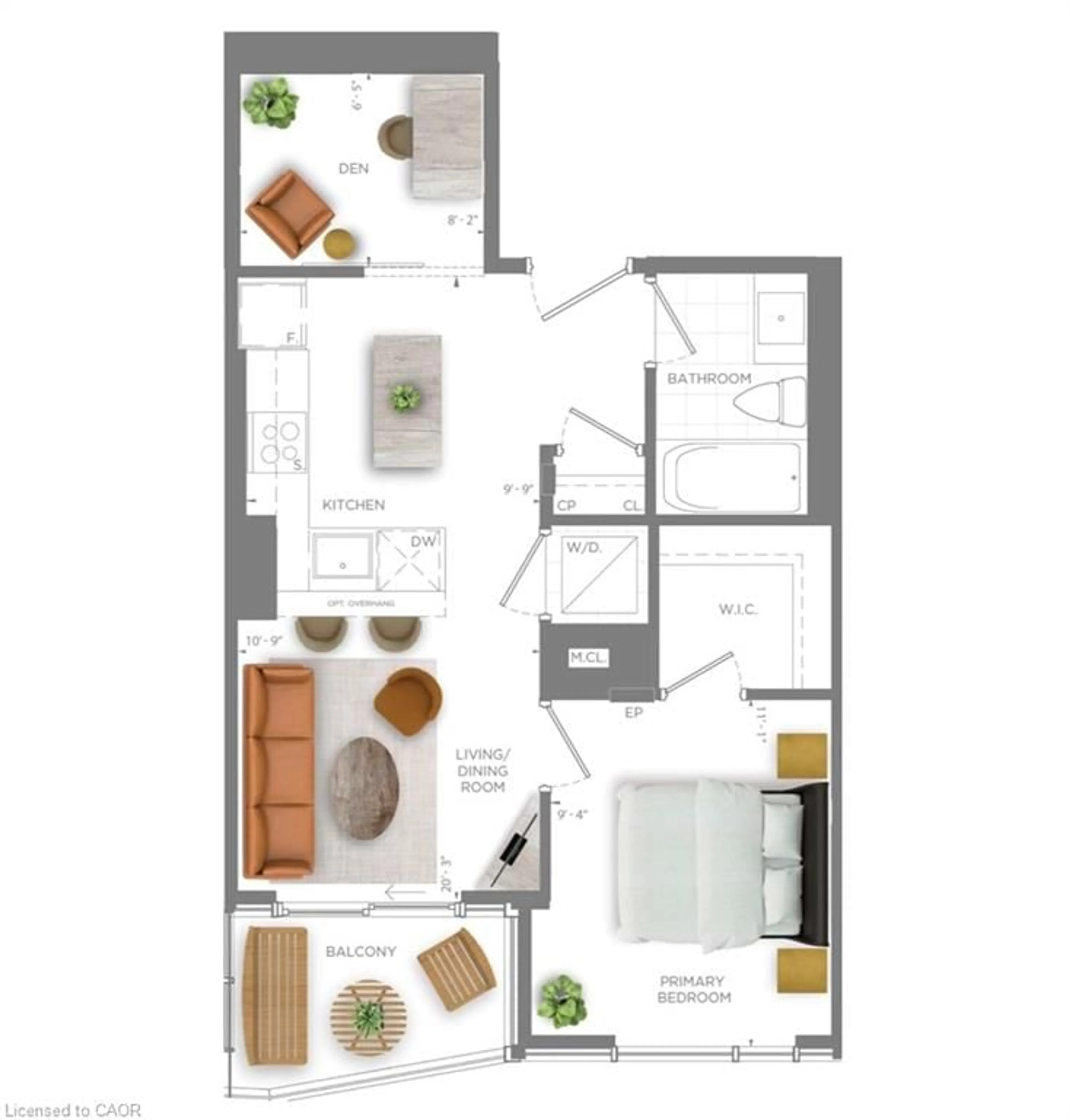 Floor plan for 25 Wellington St #1914, Kitchener Ontario N2G 0G5