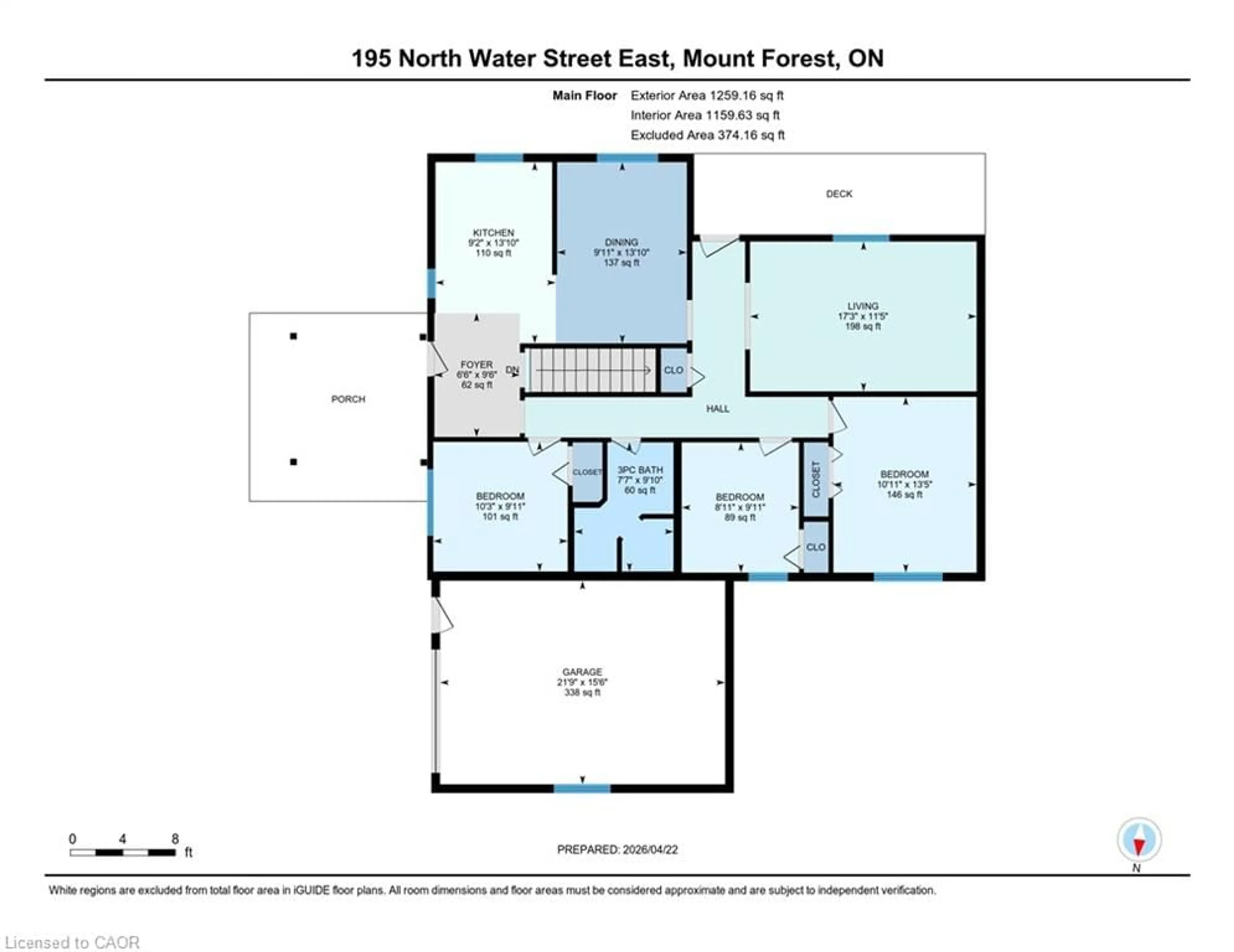 Floor plan for 195 North Water St, Mount Forest Ontario N0G 2L3