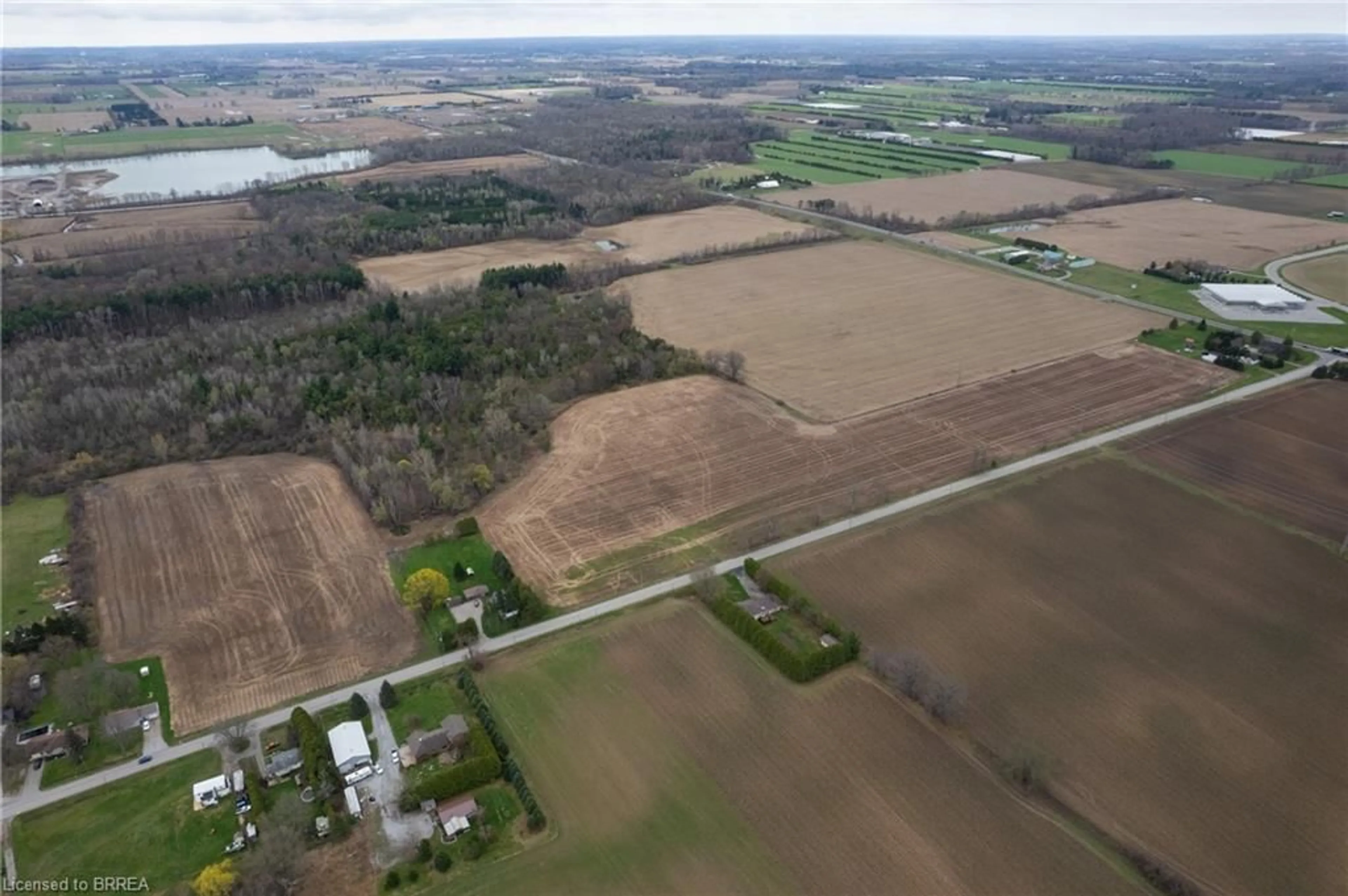 A pic from outside/outdoor area/front of a property/back of a property/a pic from drone, water/lake/river/ocean view for 8 Concession 8 Townsend, Waterford Ontario N0E 1Y0