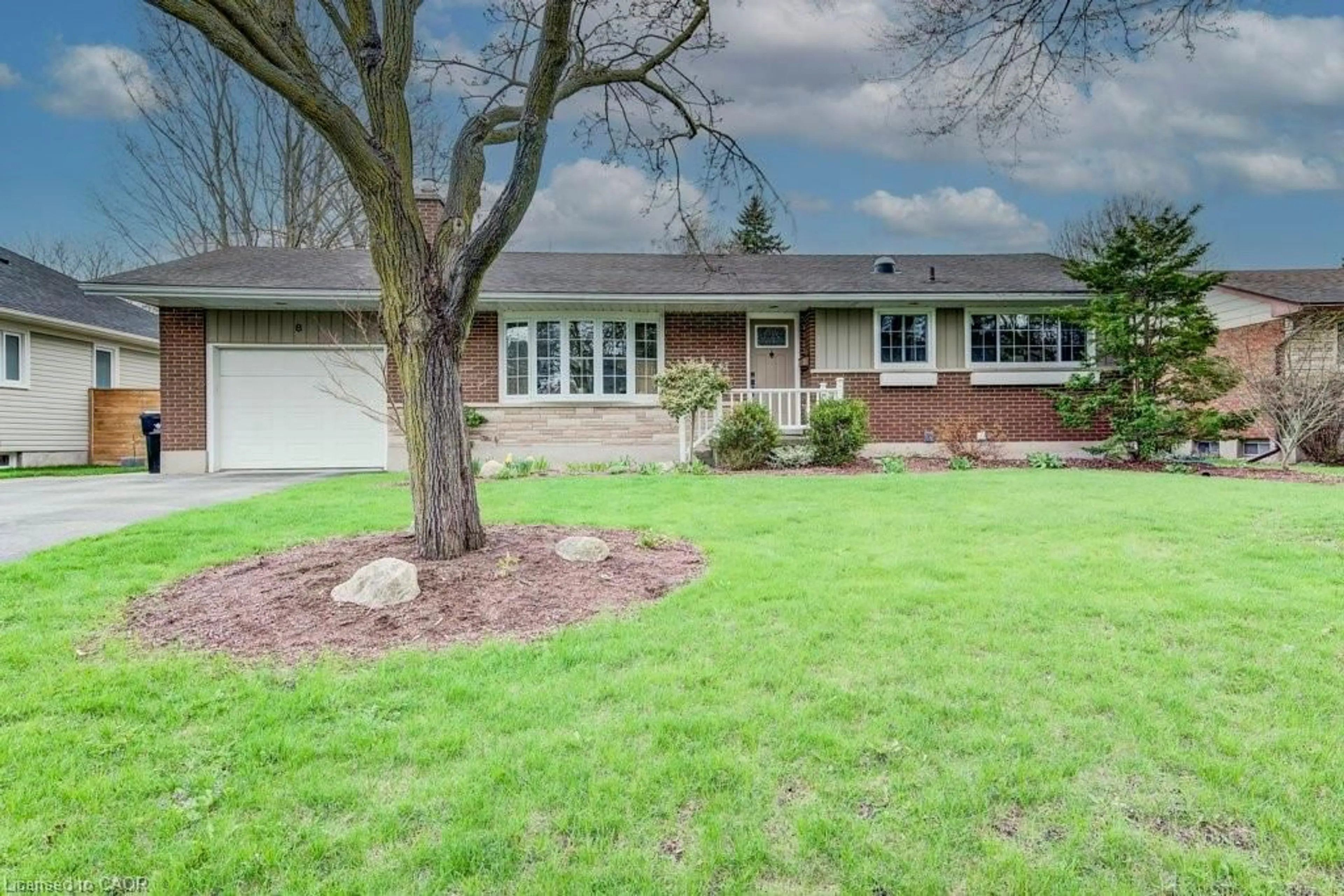 Home with vinyl exterior material, street for 8 Bluejay Rd, Elmira Ontario N3B 1J1
