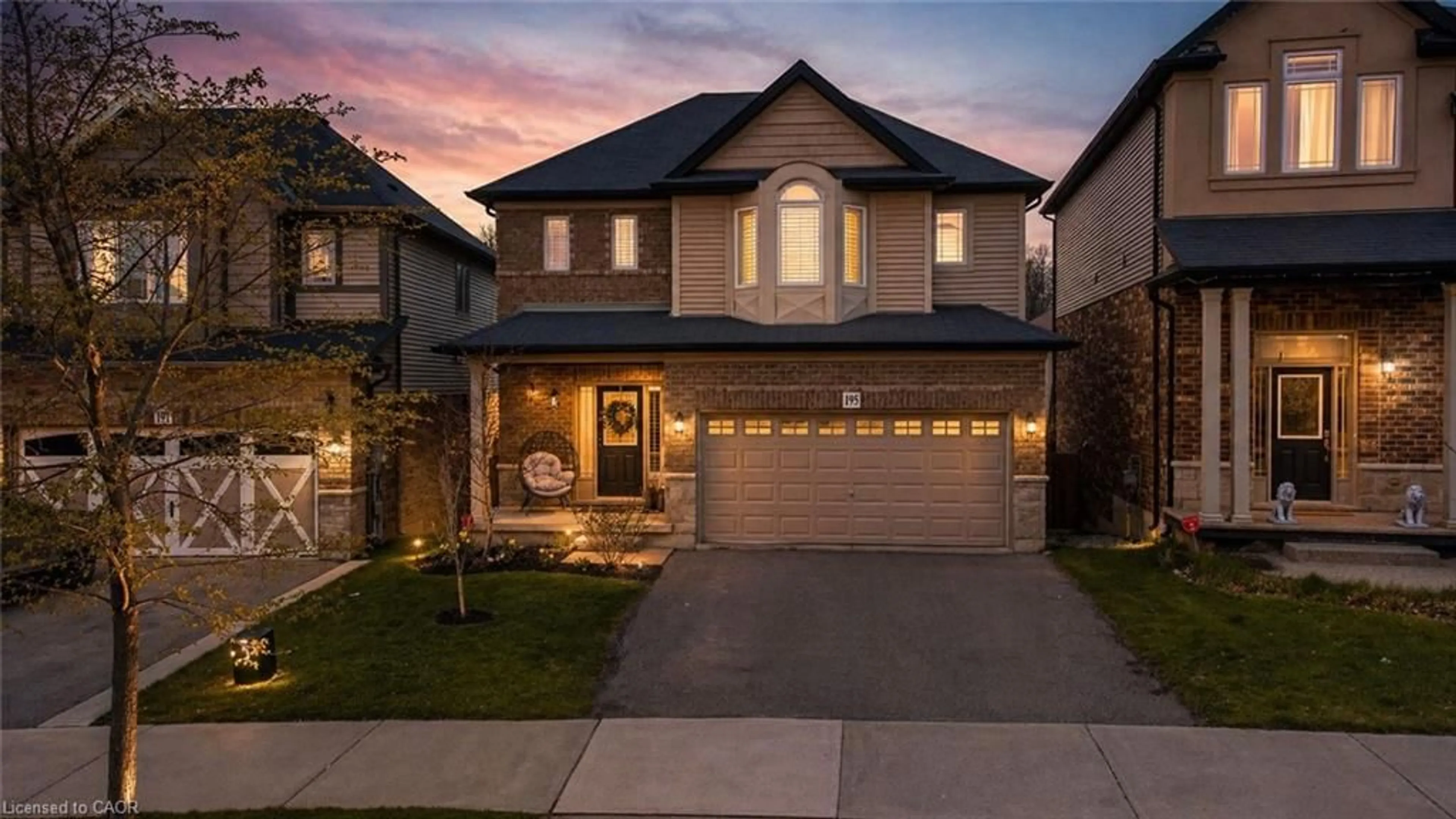 Home with brick exterior material, street for 195 Pumpkin Pass, Hamilton Ontario L0R 1C0