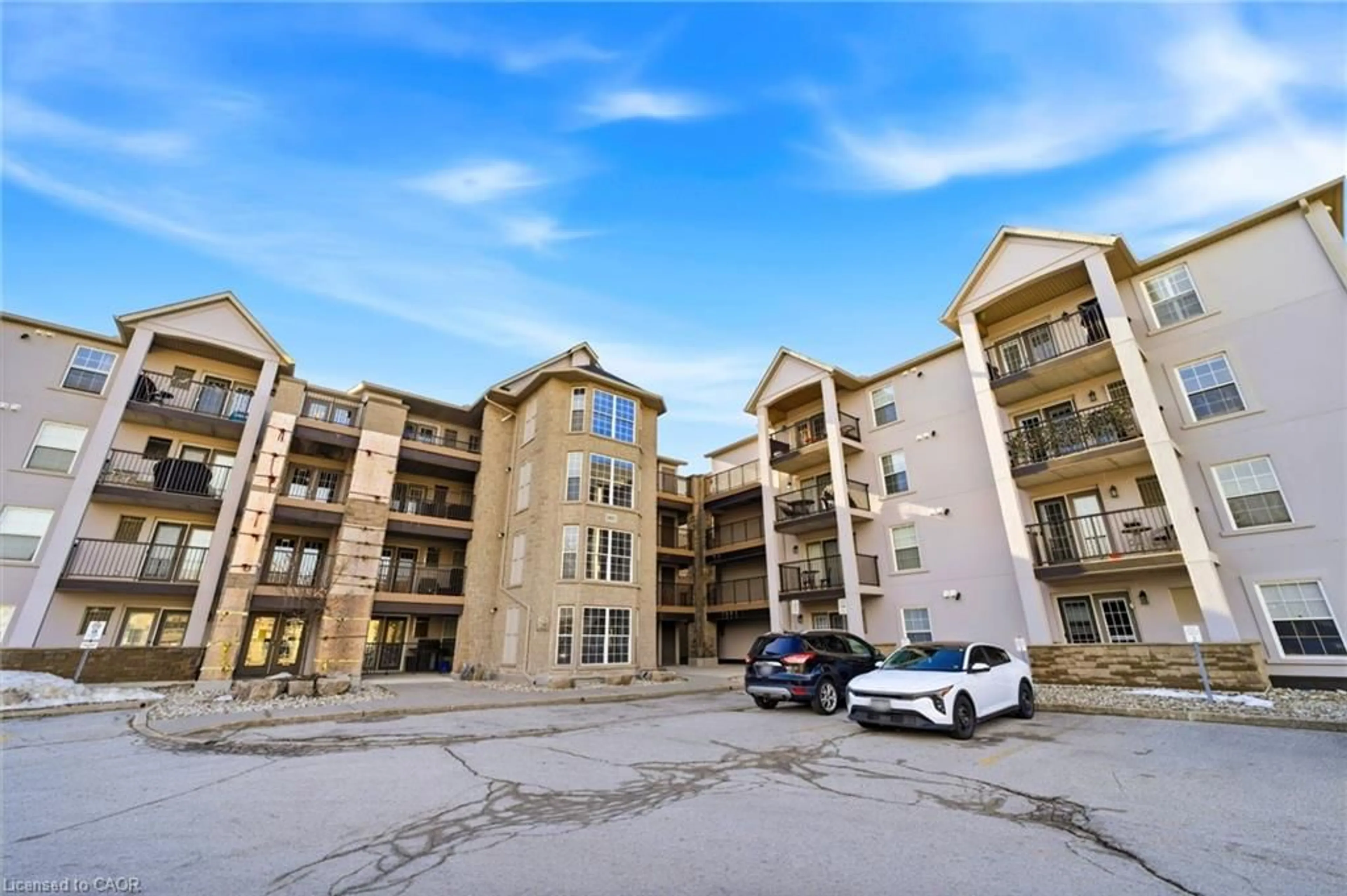 A pic from outside/outdoor area/front of a property/back of a property/a pic from drone, building for 1411 Walkers Line #308, Burlington Ontario L7M 4P5