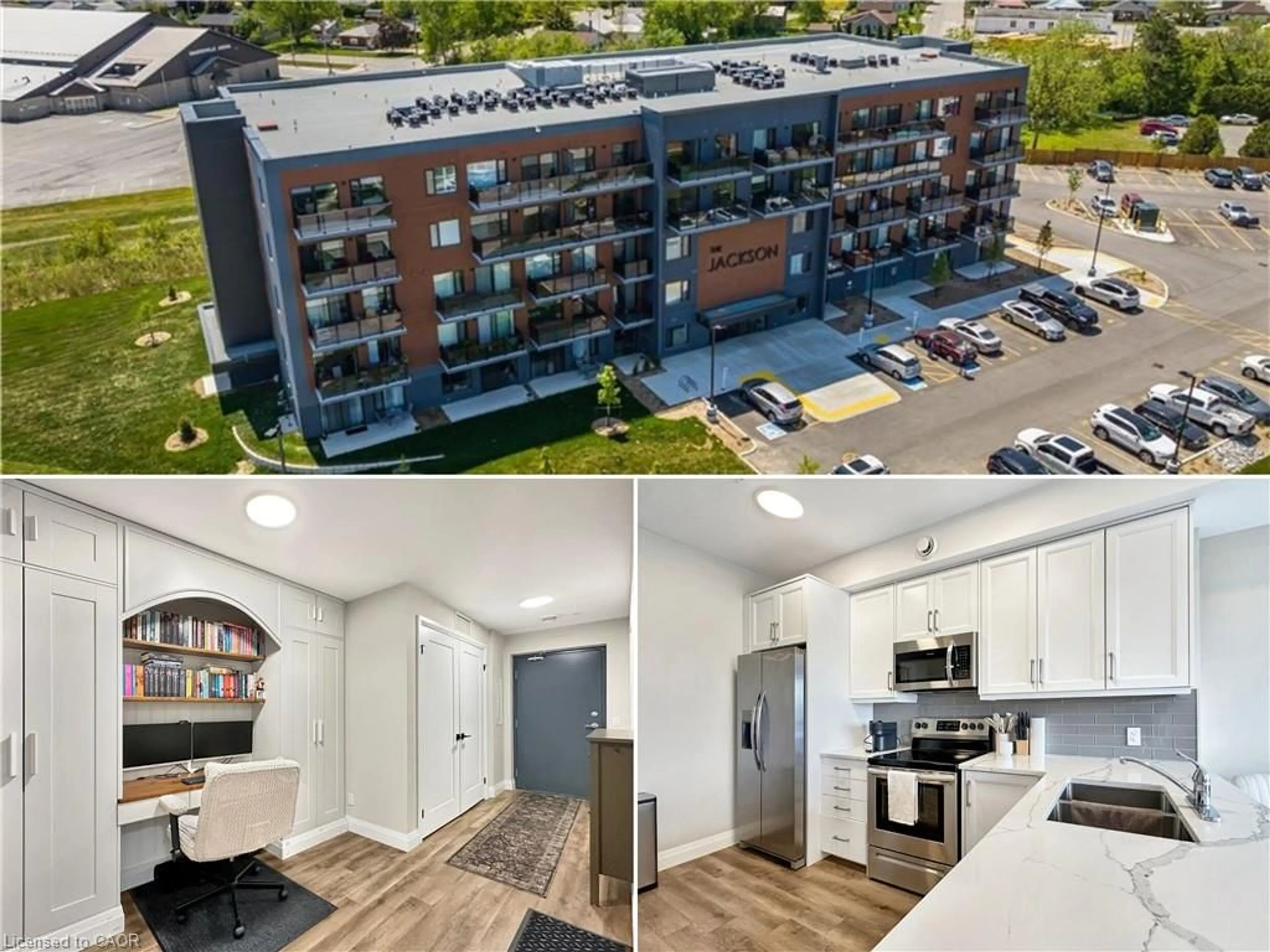 A pic from outside/outdoor area/front of a property/back of a property/a pic from drone, unknown for 64 Main St #303, Hagersville Ontario N0A 1H0