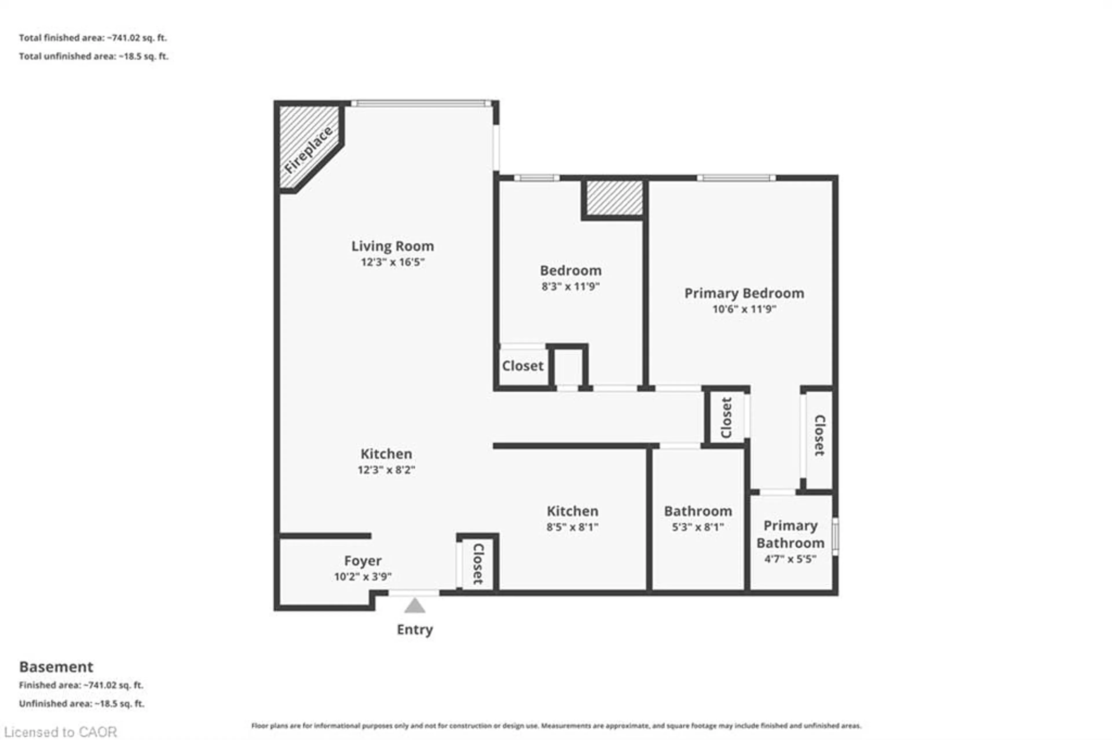 Floor plan for 15 Hofstetter Ave #106, Kitchener Ontario N2A 3Z7