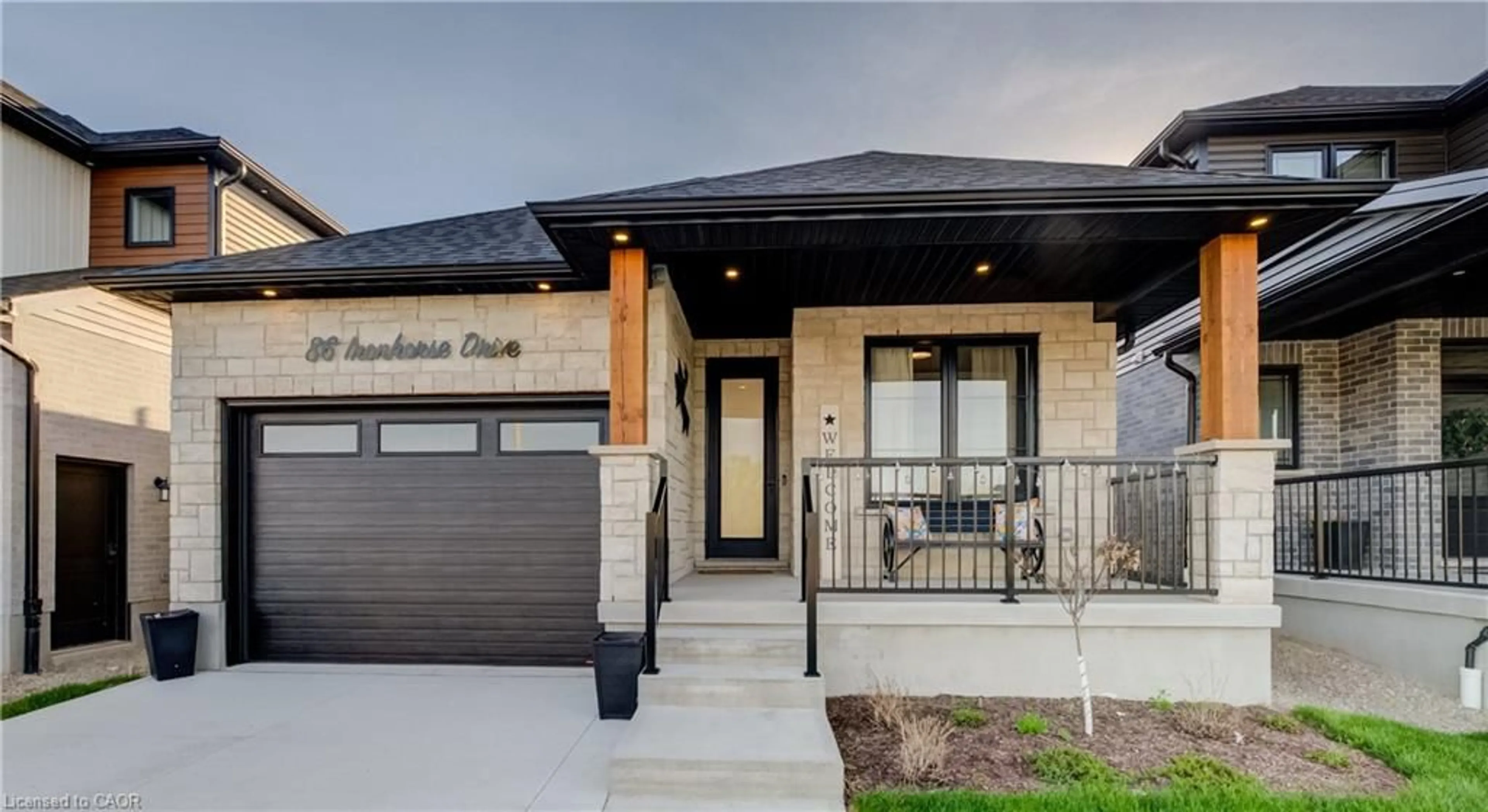 Home with brick exterior material, street for 86 Ironhorse Dr, Breslau Ontario N0B 1M0