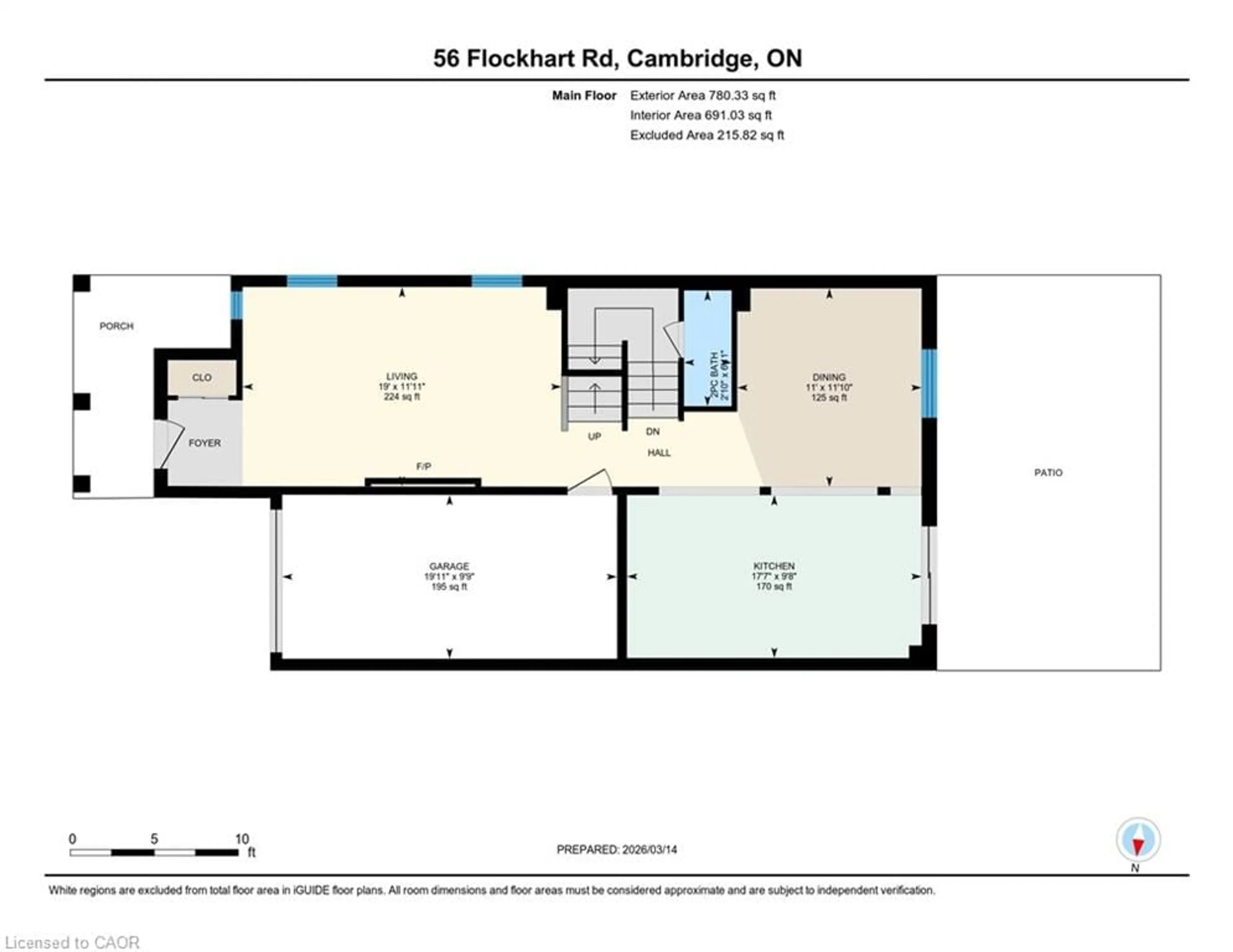 Floor plan for 56 Flockhart Rd, Cambridge Ontario N1P 1G3