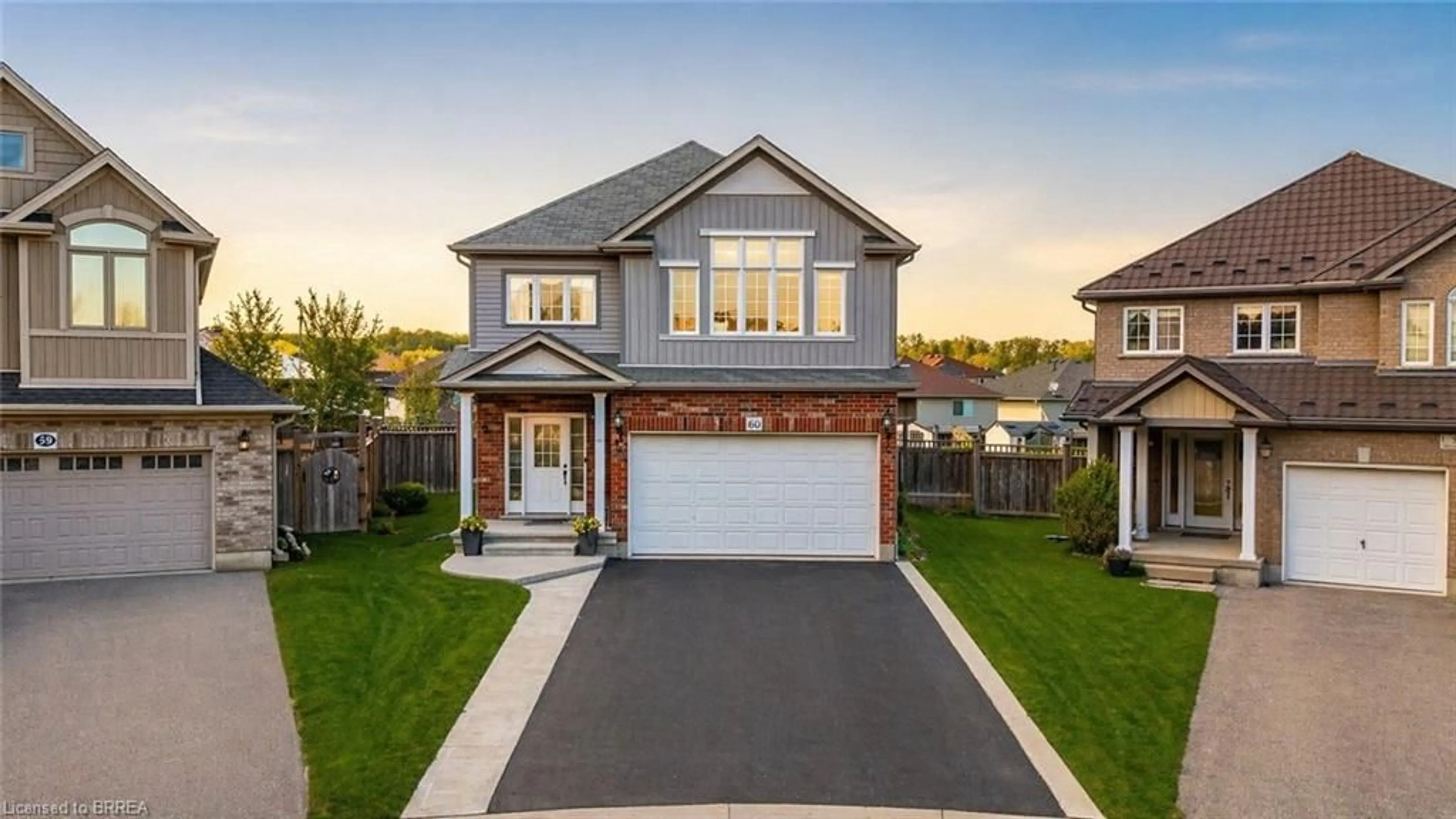 Home with brick exterior material, street for 60 Nightingale Dr, Brantford Ontario N3T 0G3