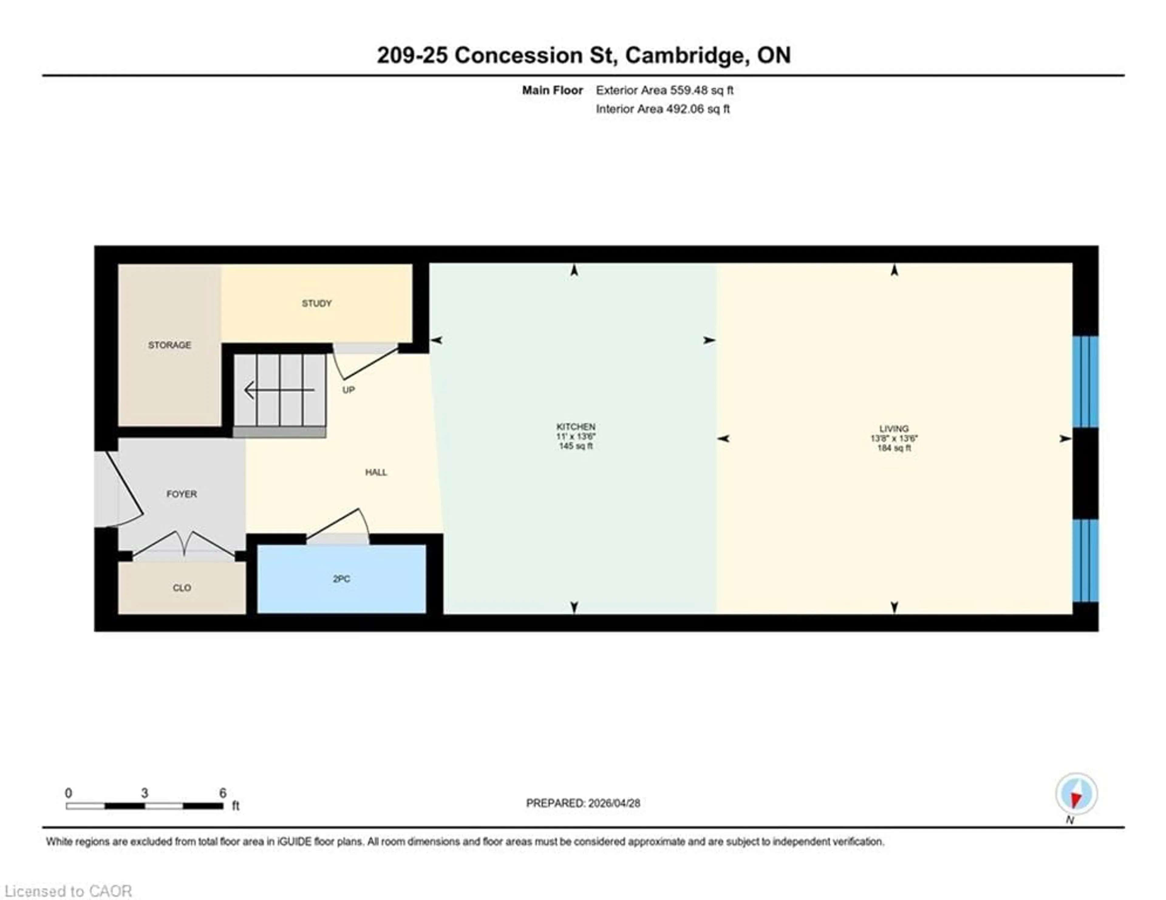 Floor plan for 25 Concession St #209, Cambridge Ontario N1R 2G6