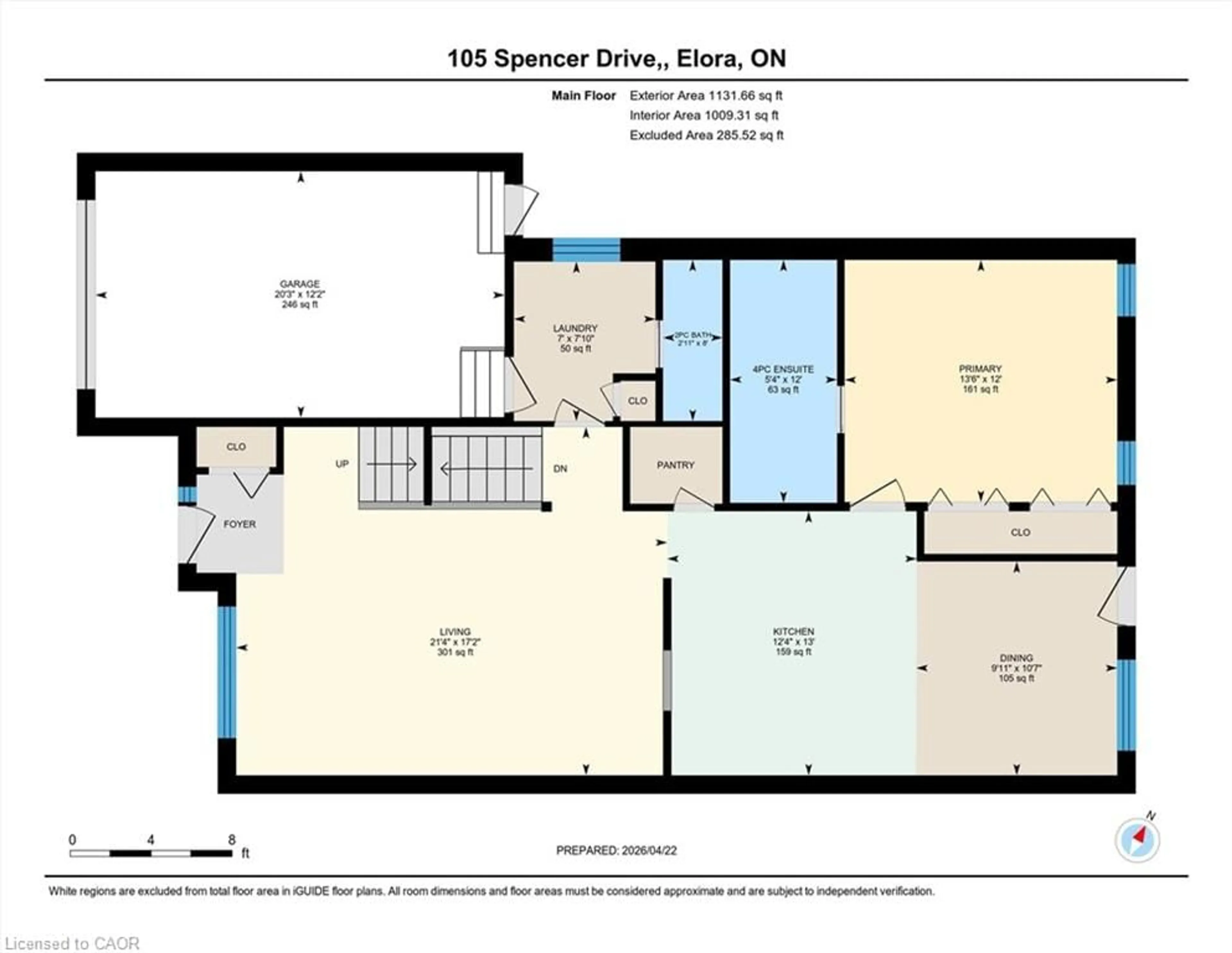 Floor plan for 105 Spencer Dr, Elora Ontario N0B 1S0