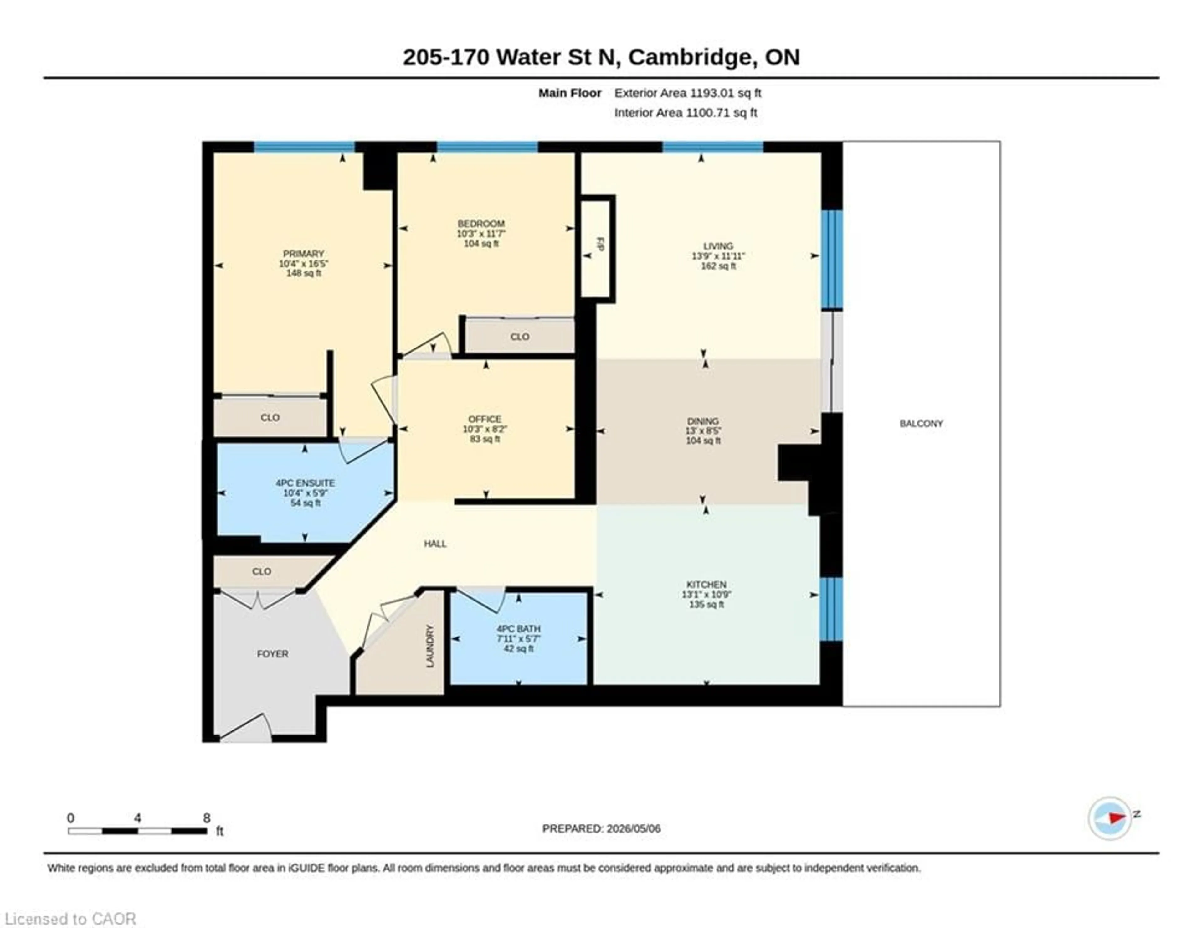 Floor plan for 170 Water St #205, Cambridge Ontario N1R 3B6