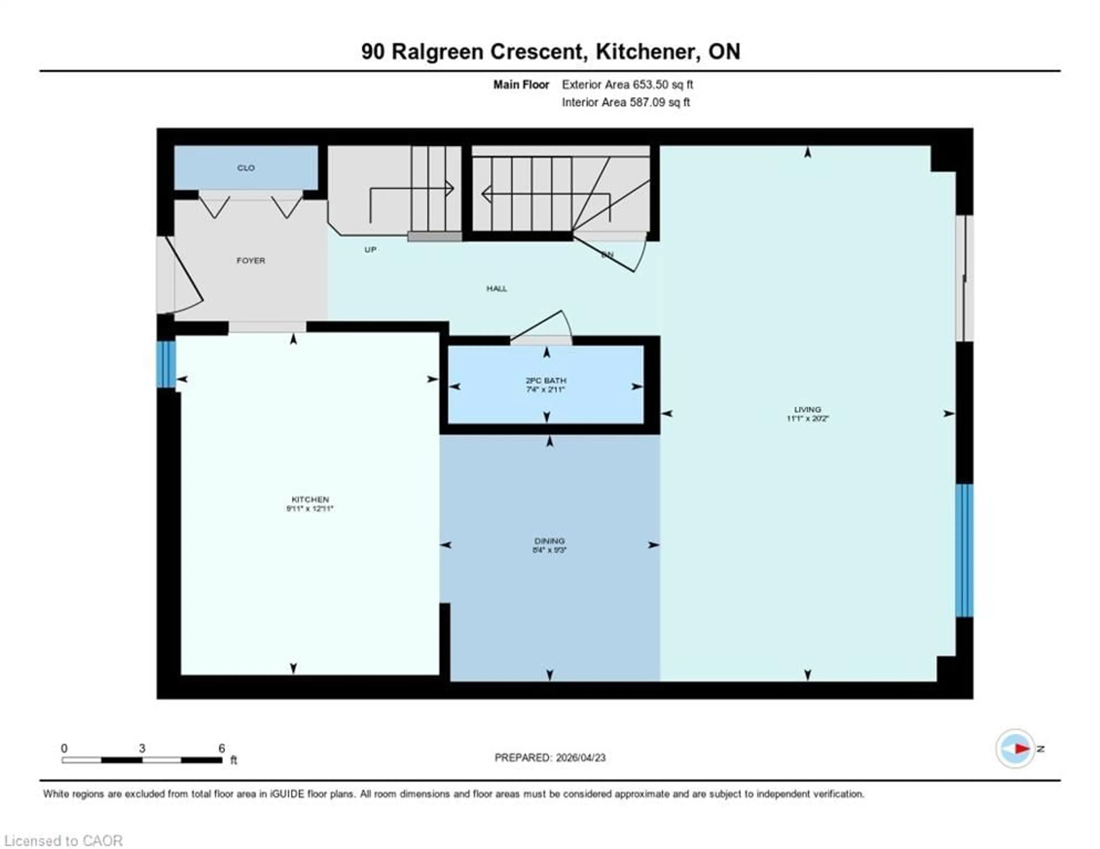 Floor plan for 90 Ralgreen Cres, Kitchener Ontario N2M 1T9