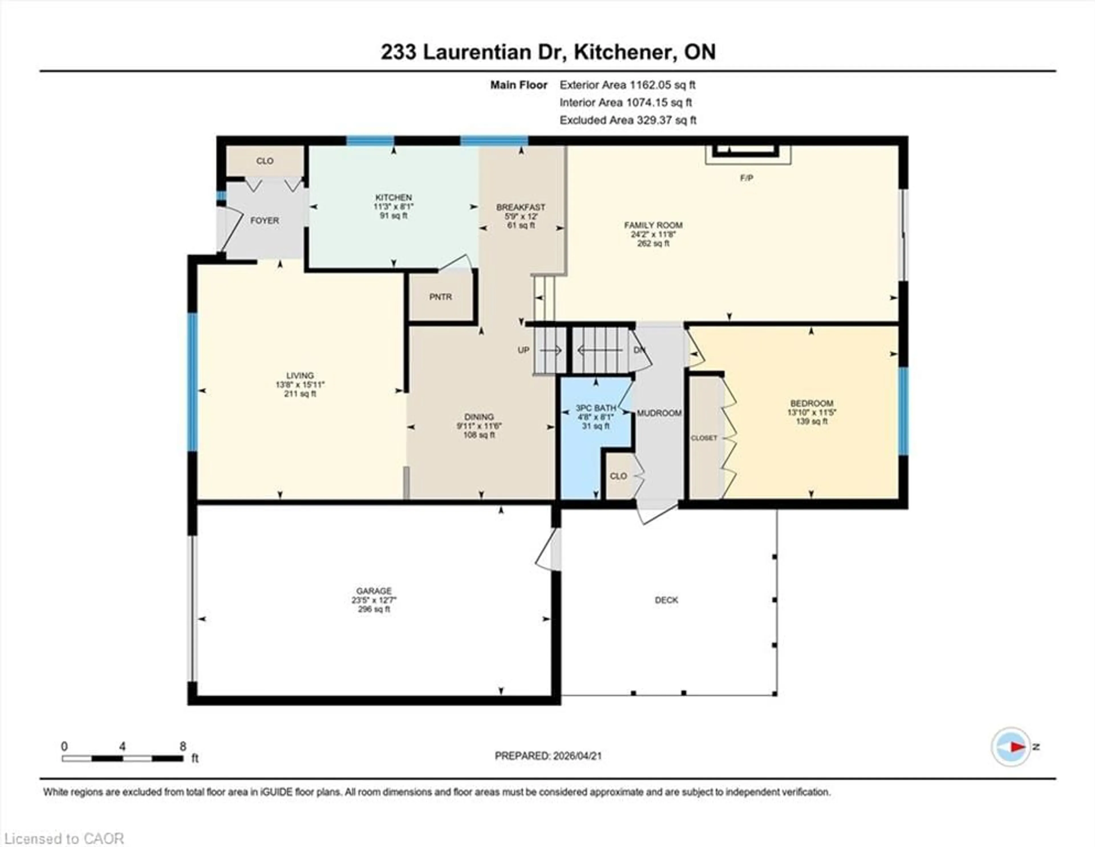 Floor plan for 233 Laurentian Dr, Kitchener Ontario N2E 2G5