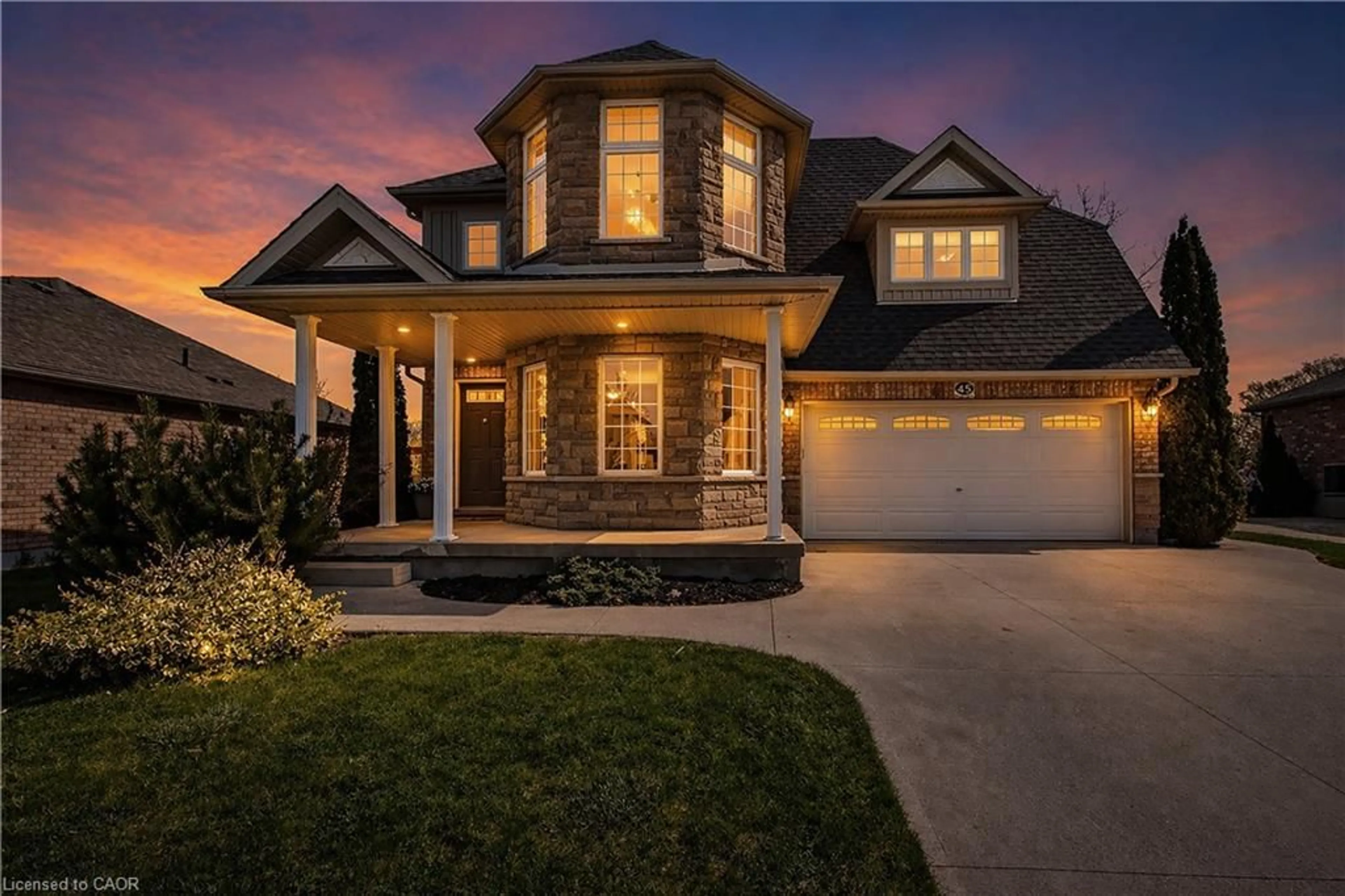 Home with brick exterior material, street for 45 Liebler St, Tavistock Ontario N0B 2R0