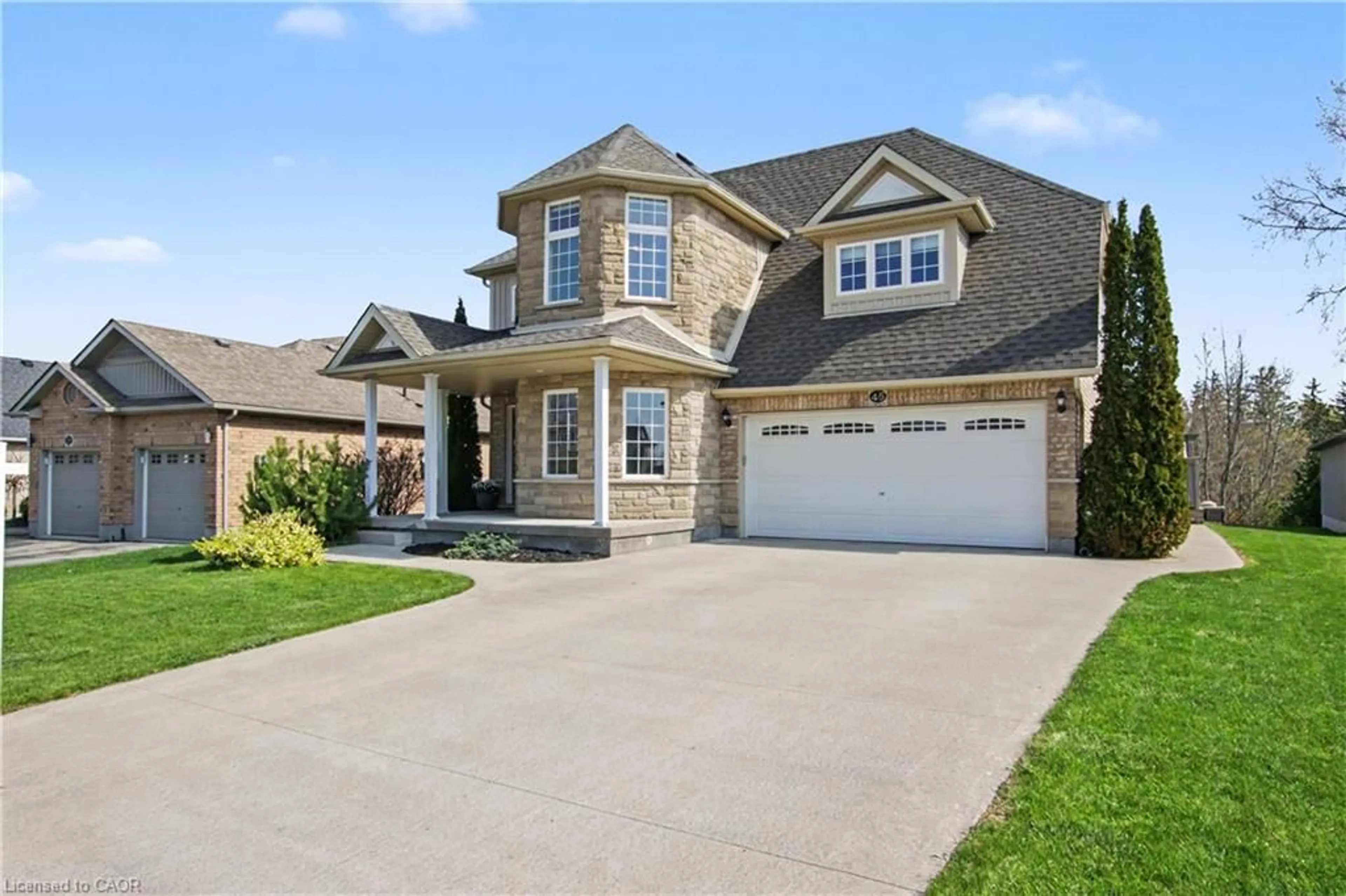 Home with brick exterior material, street for 45 Liebler St, Tavistock Ontario N0B 2R0