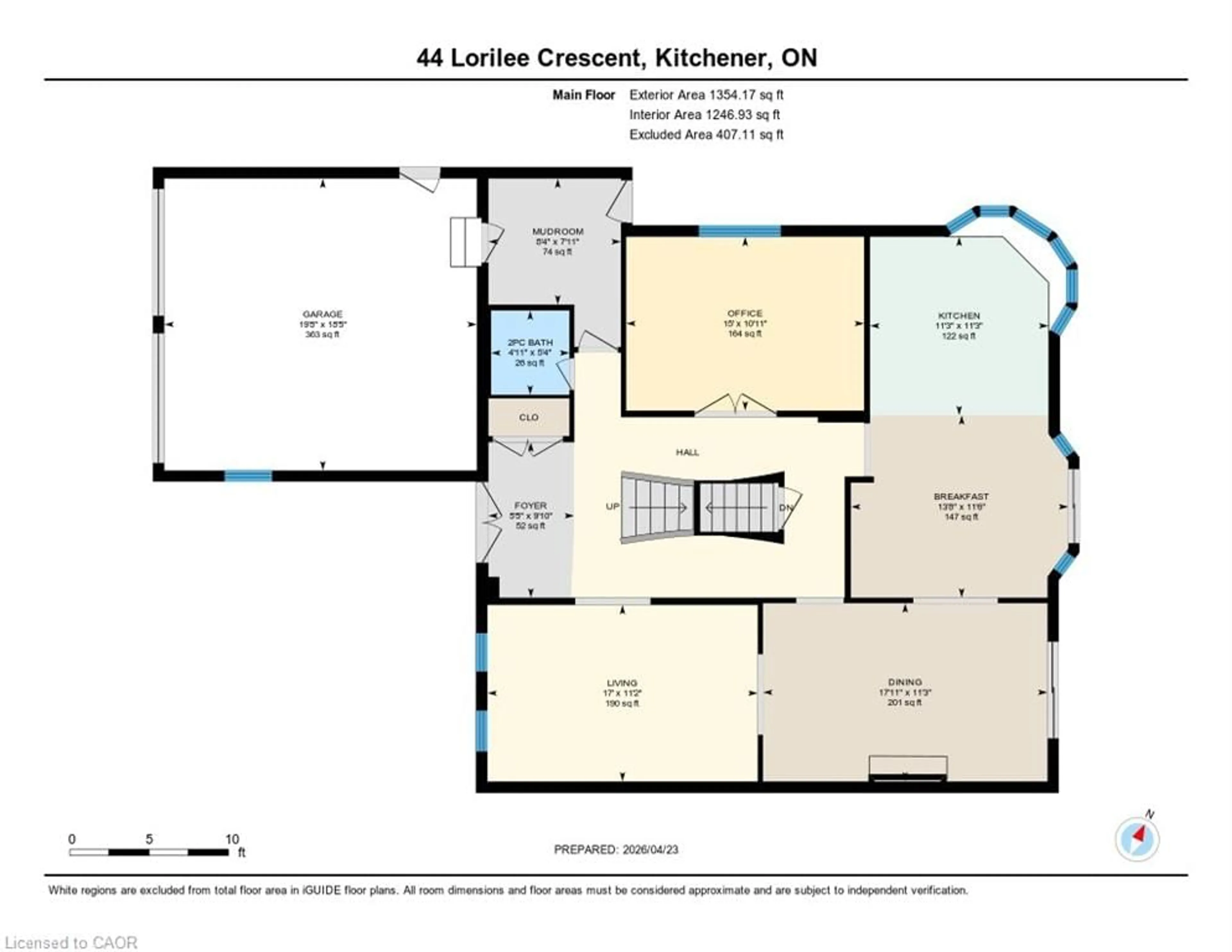 Floor plan for 44 Lorilee Cres, Kitchener Ontario N2N 2J3