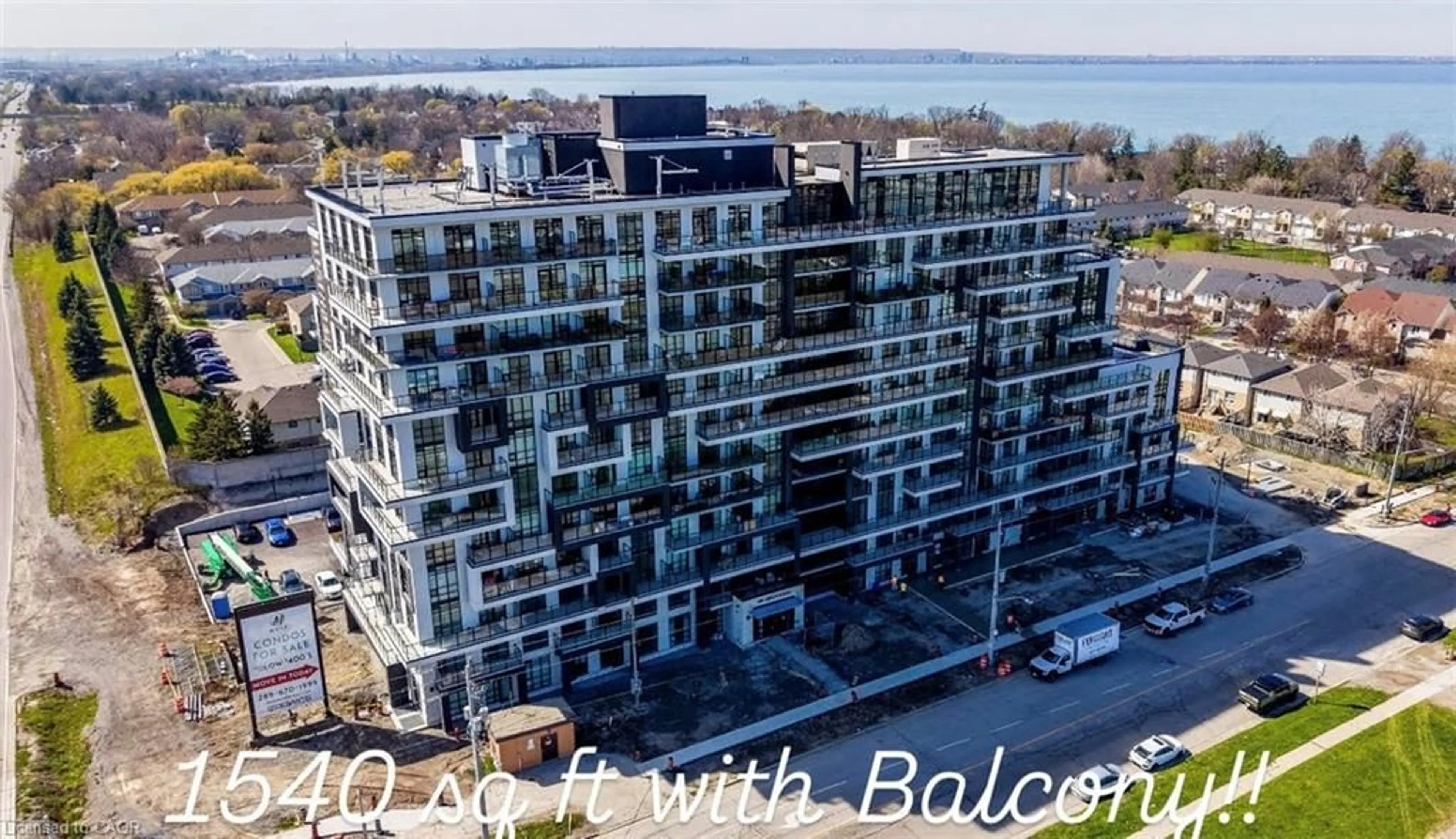 A pic from outside/outdoor area/front of a property/back of a property/a pic from drone, city buildings view from balcony for 461 Green Rd #P1203, Hamilton Ontario L8E 5B4