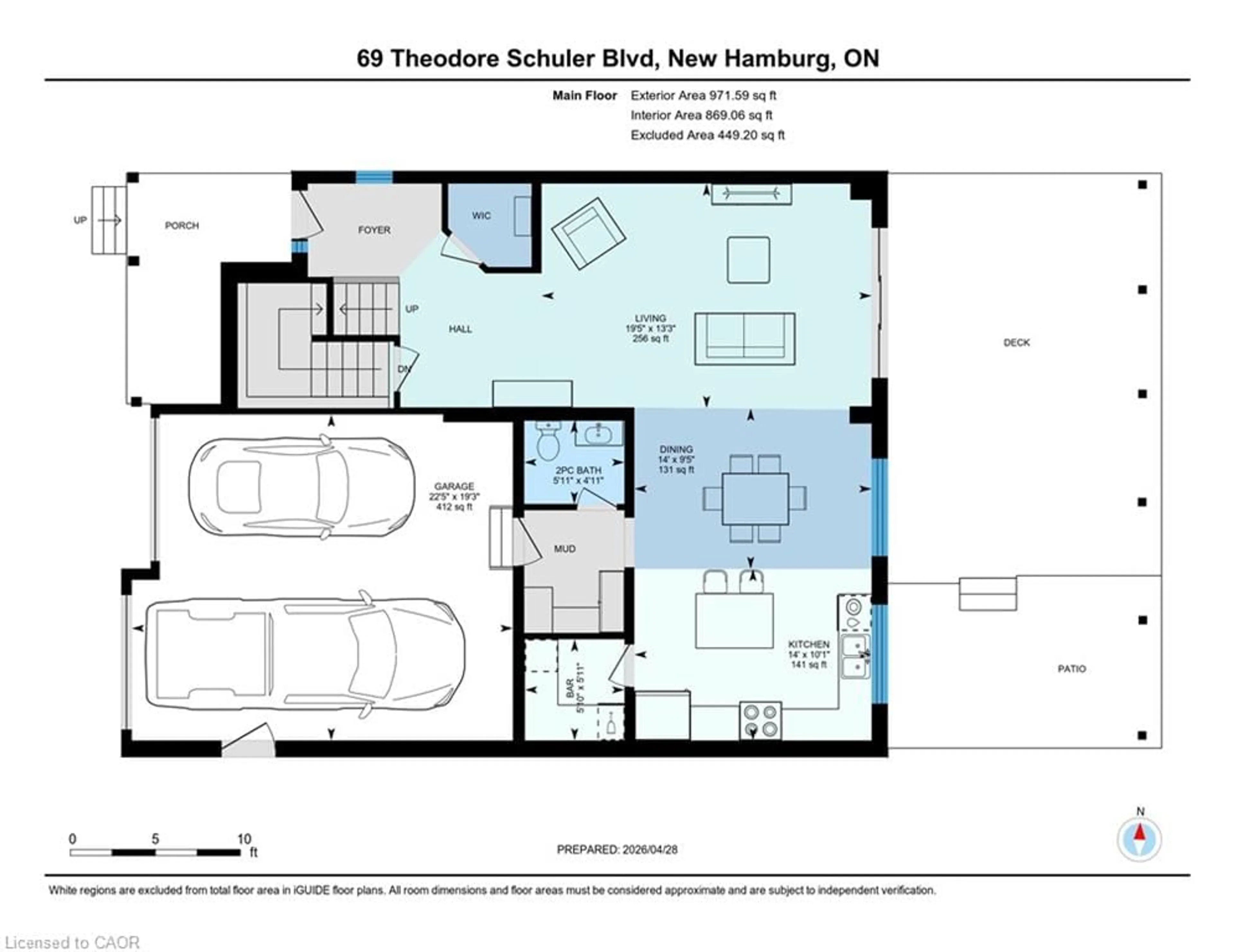 Floor plan for 69 Theodore Schuler Blvd, New Hamburg Ontario N3A 0B9