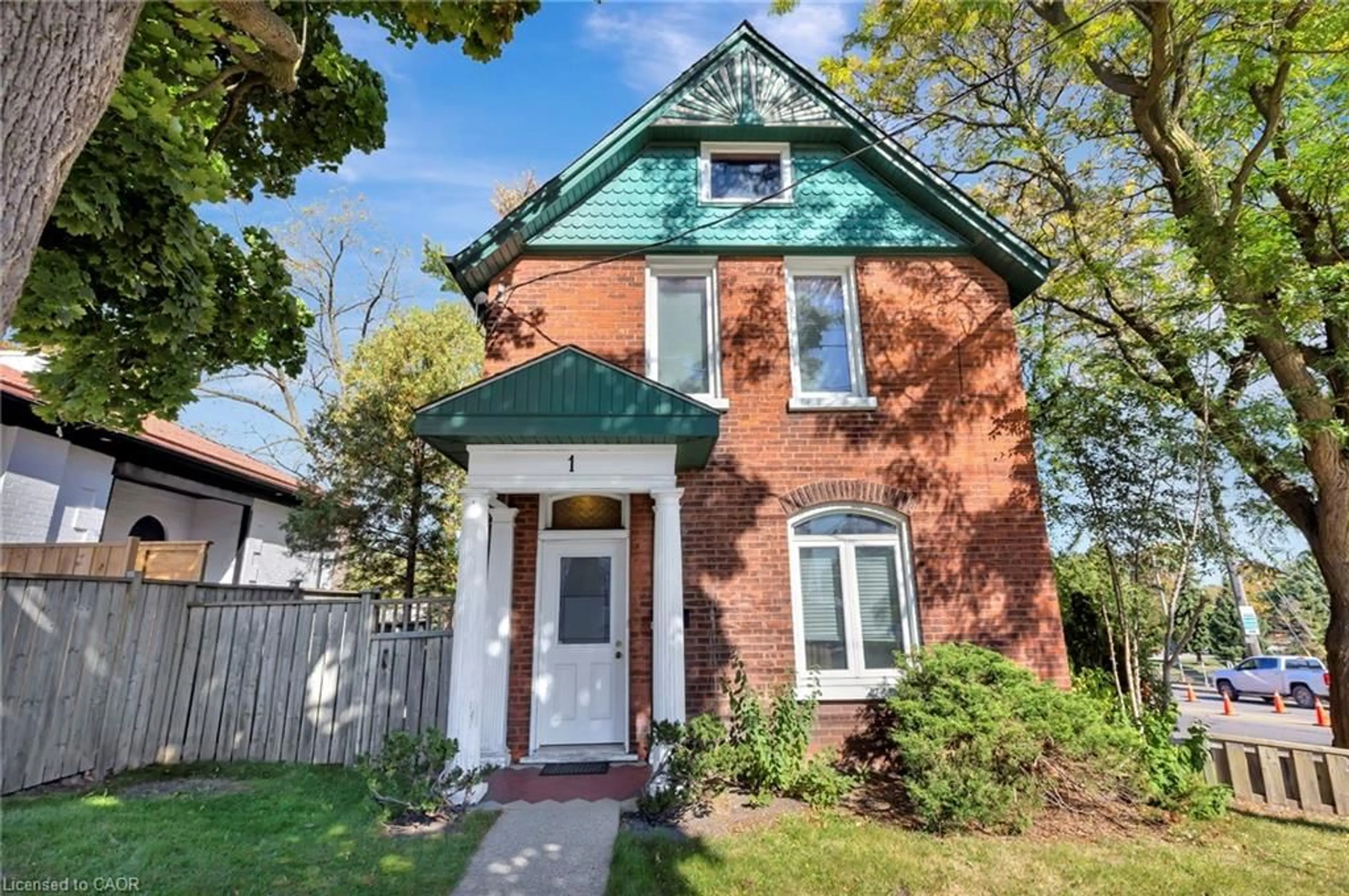 Home with brick exterior material, street for 1 Terrace Hill St, Brantford Ontario N3R 1E8
