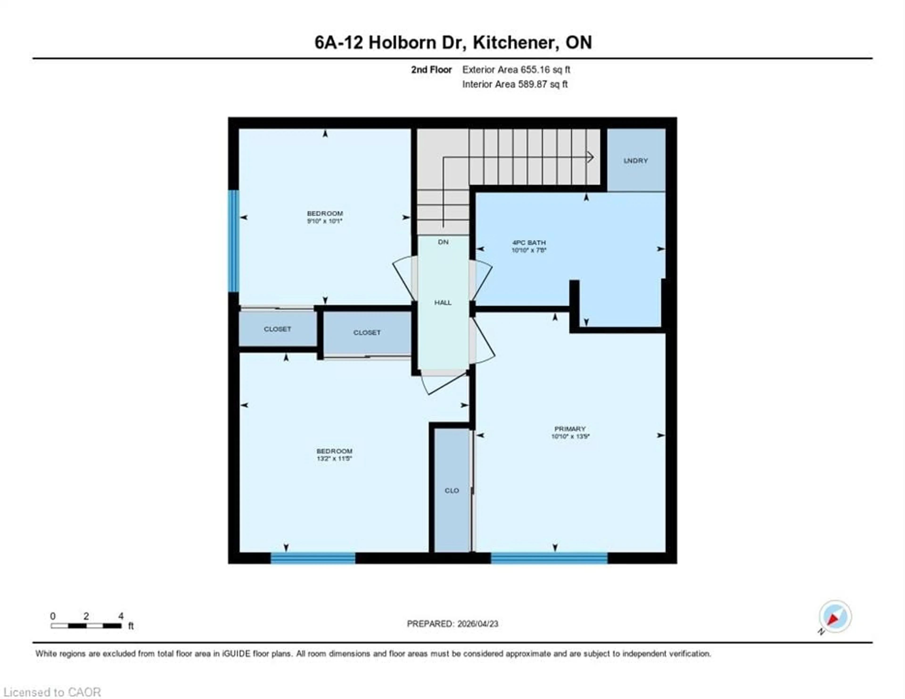 Floor plan for 12 Holborn Dr #6A, Kitchener Ontario N2A 0A4