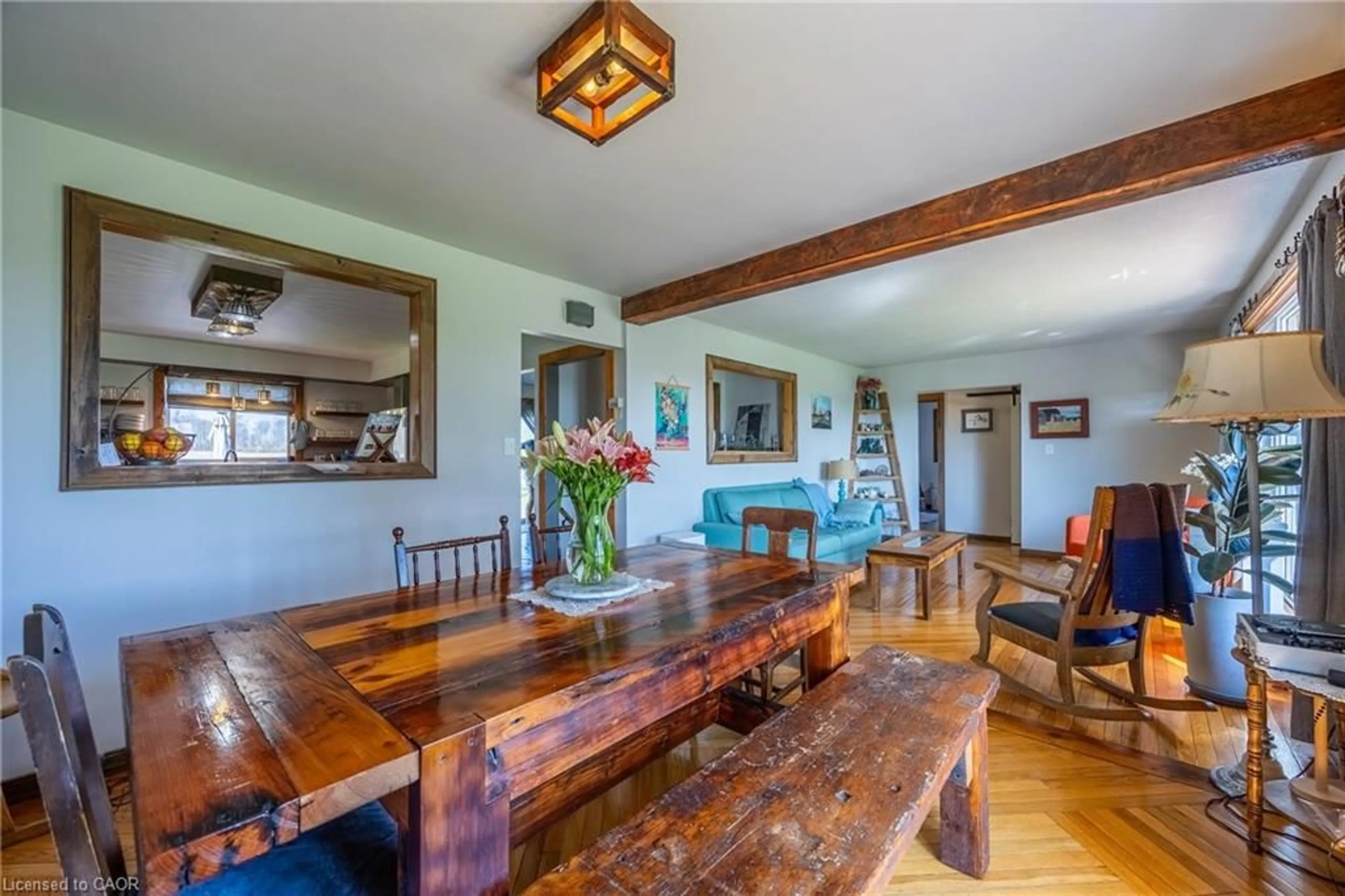 Dining room, wood/laminate floor for 261 West Quarter Line Rd, Port Rowan Ontario N0E 1M0