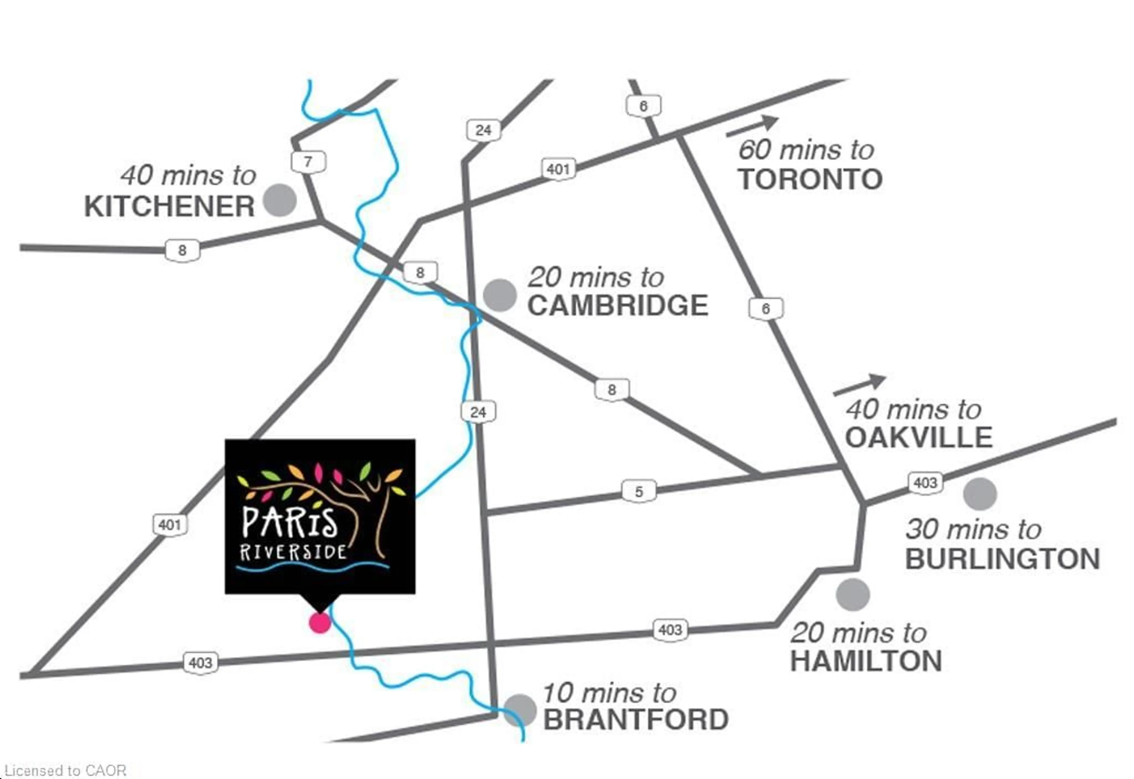 Picture of a map for 221 Postill St, Paris Ontario N0E 1N0