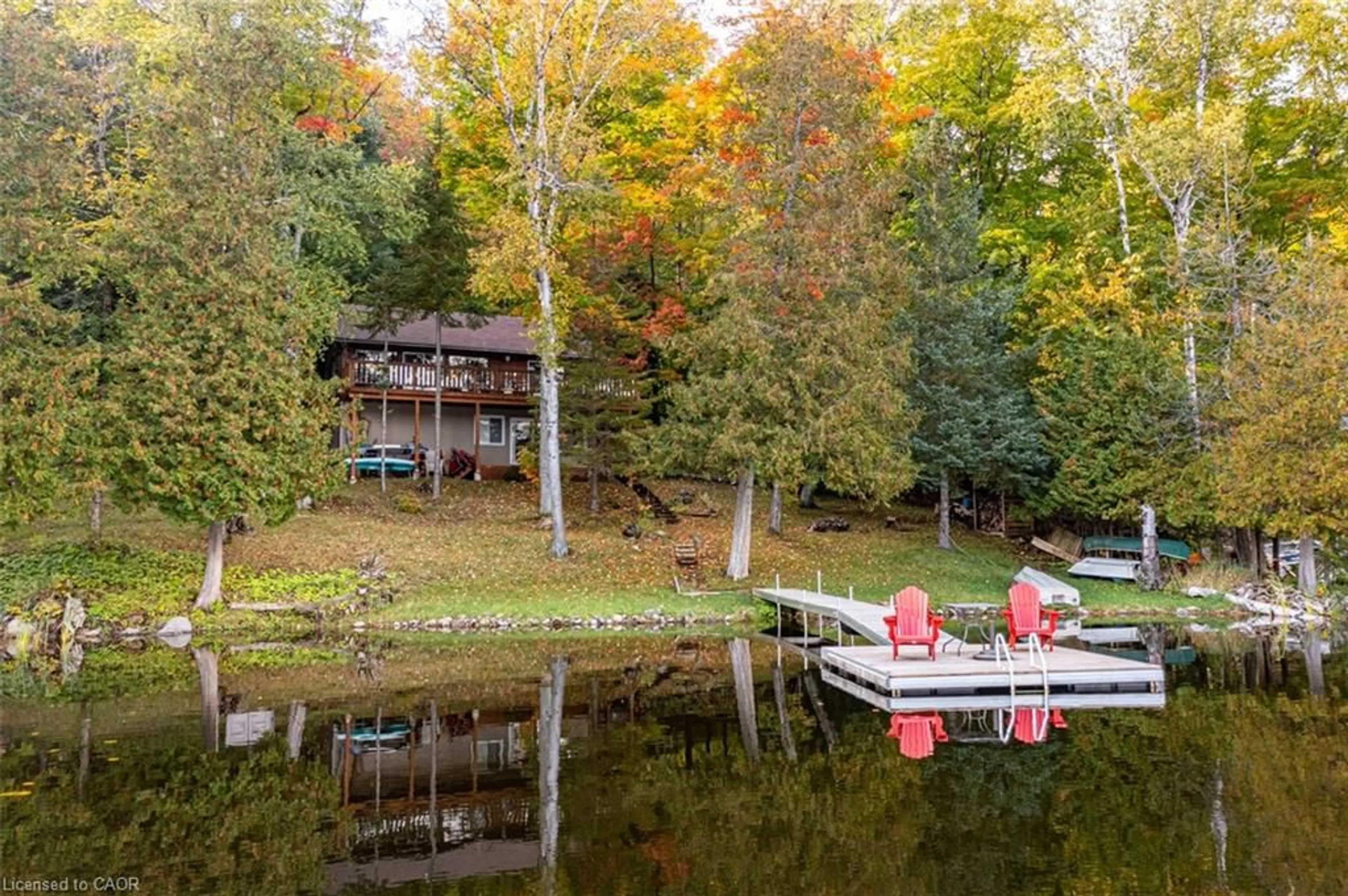 Patio, water/lake/river/ocean view for 1220 Portage Lake Rd, Haliburton Ontario K0M 1S0