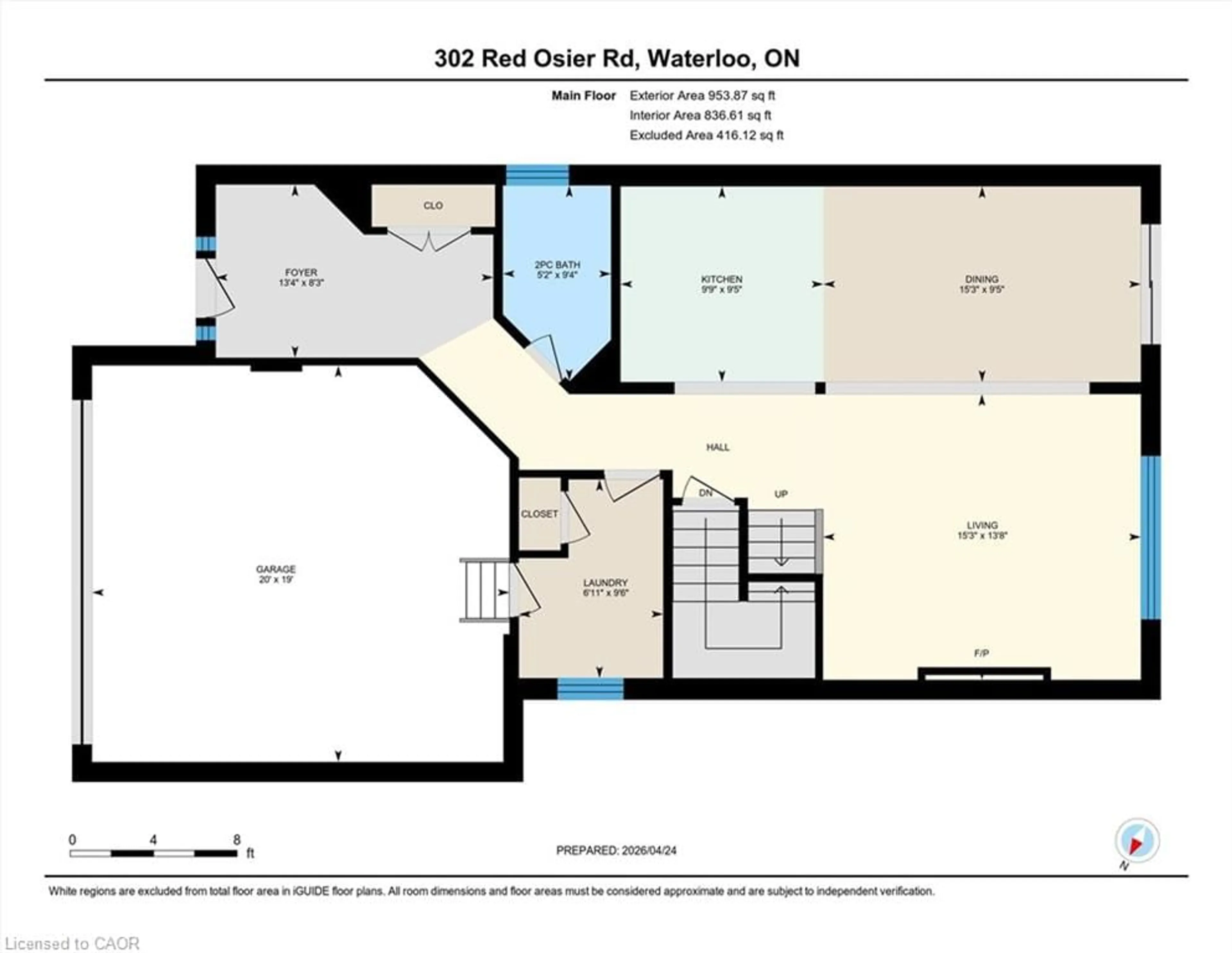 Floor plan for 302 Red Osier Rd, Waterloo Ontario N2V 2V7