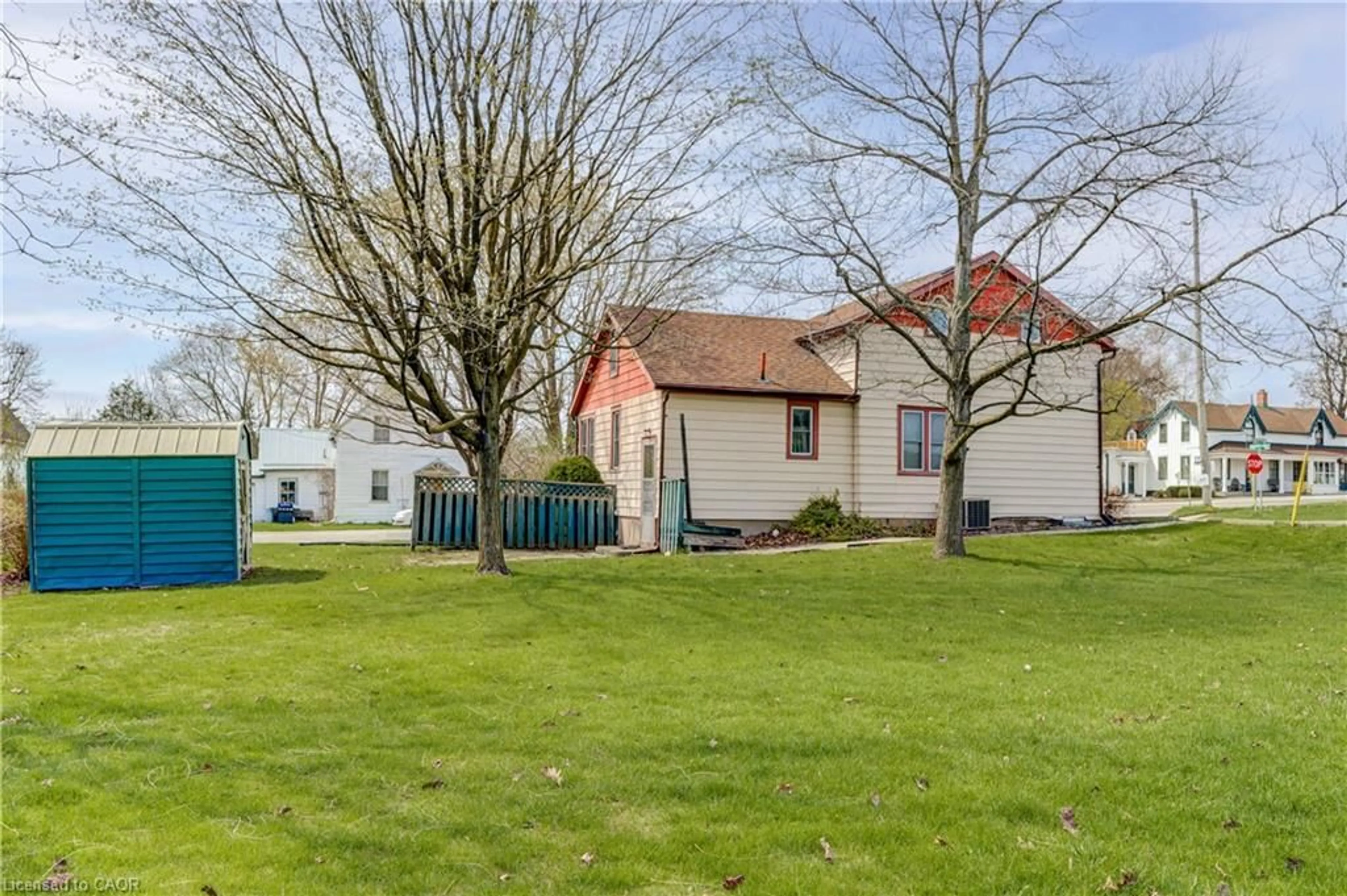 A pic from outside/outdoor area/front of a property/back of a property/a pic from drone, street for 3991 Perth Rd 107 Rd, Shakespeare Ontario N0B 2P0