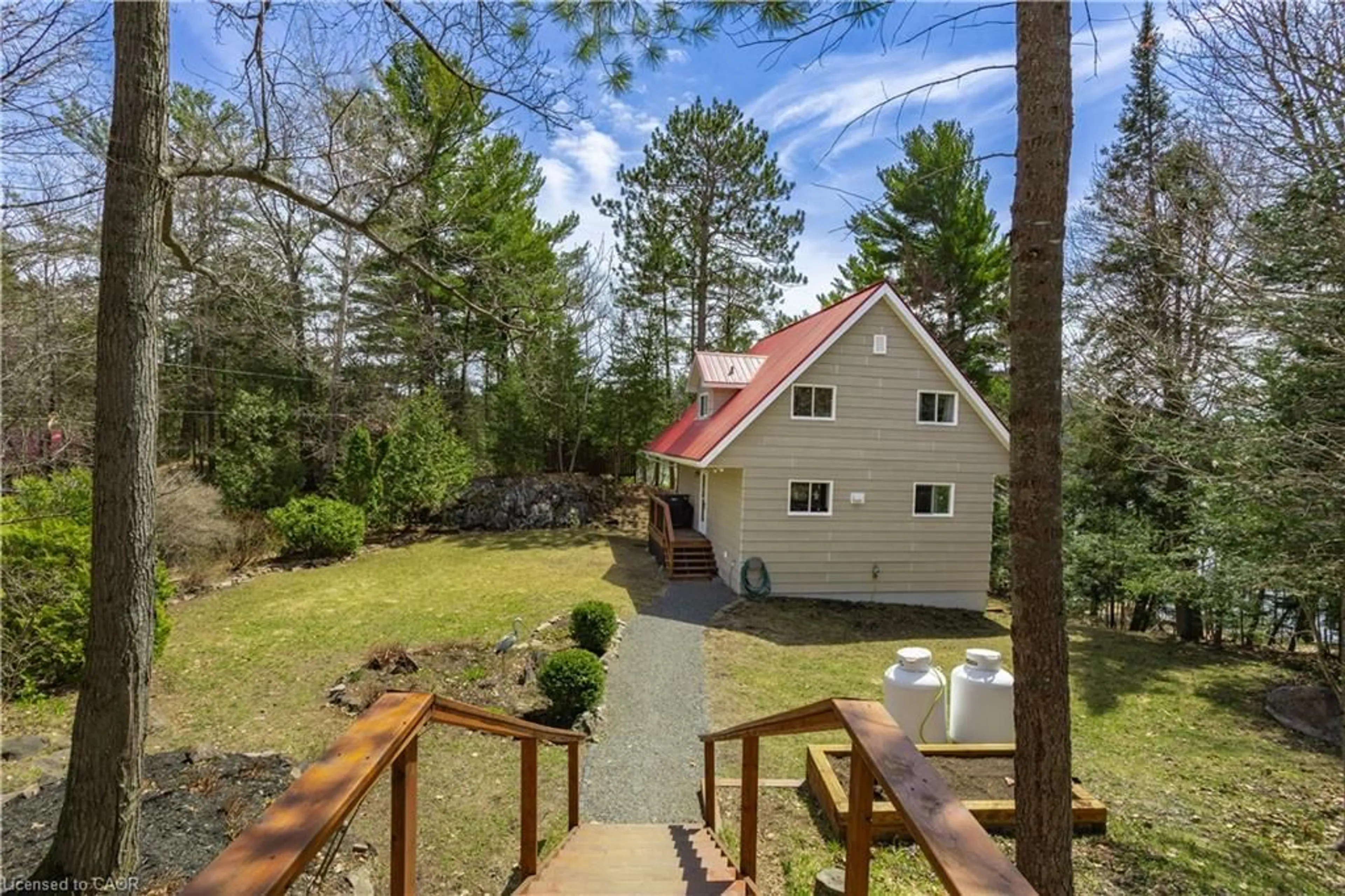A pic from outside/outdoor area/front of a property/back of a property/a pic from drone, unknown for 611 Clear Lake Dr, Espanola Ontario P5E 1N6