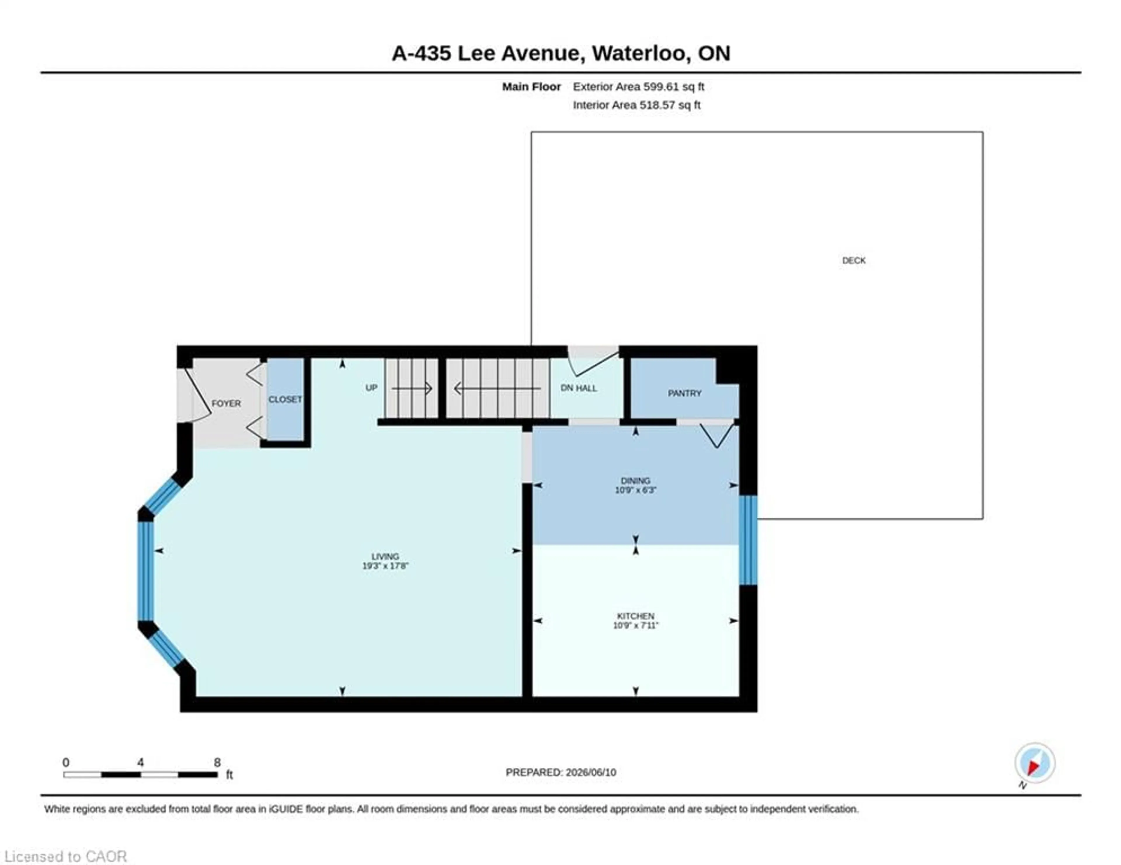 Floor plan for 435A Lee Ave, Waterloo Ontario N2K 2G4