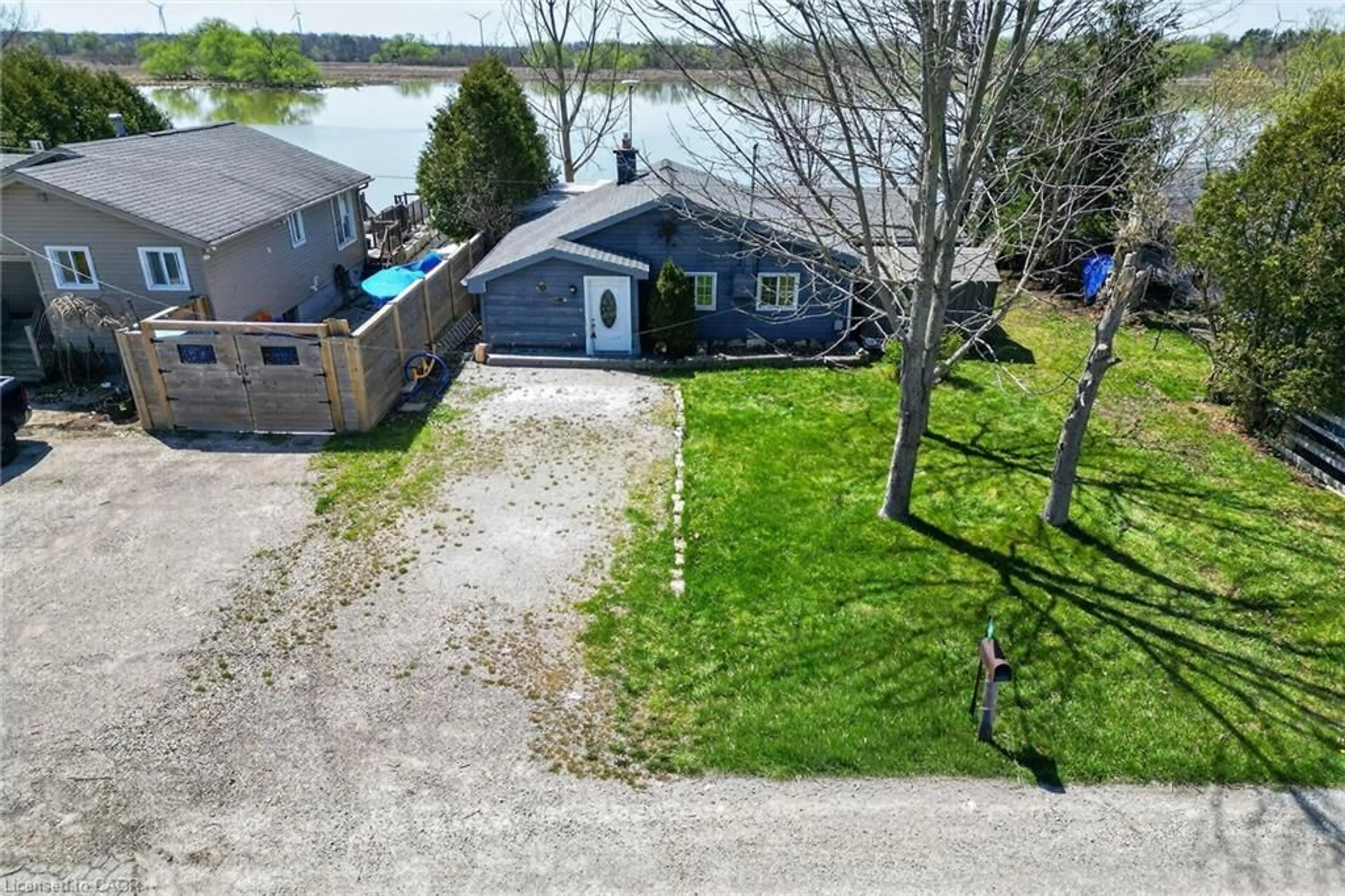 A pic from outside/outdoor area/front of a property/back of a property/a pic from drone, water/lake/river/ocean view for 111 Haldimand Rd 17 Rd, Dunnville Ontario N0A 1E0