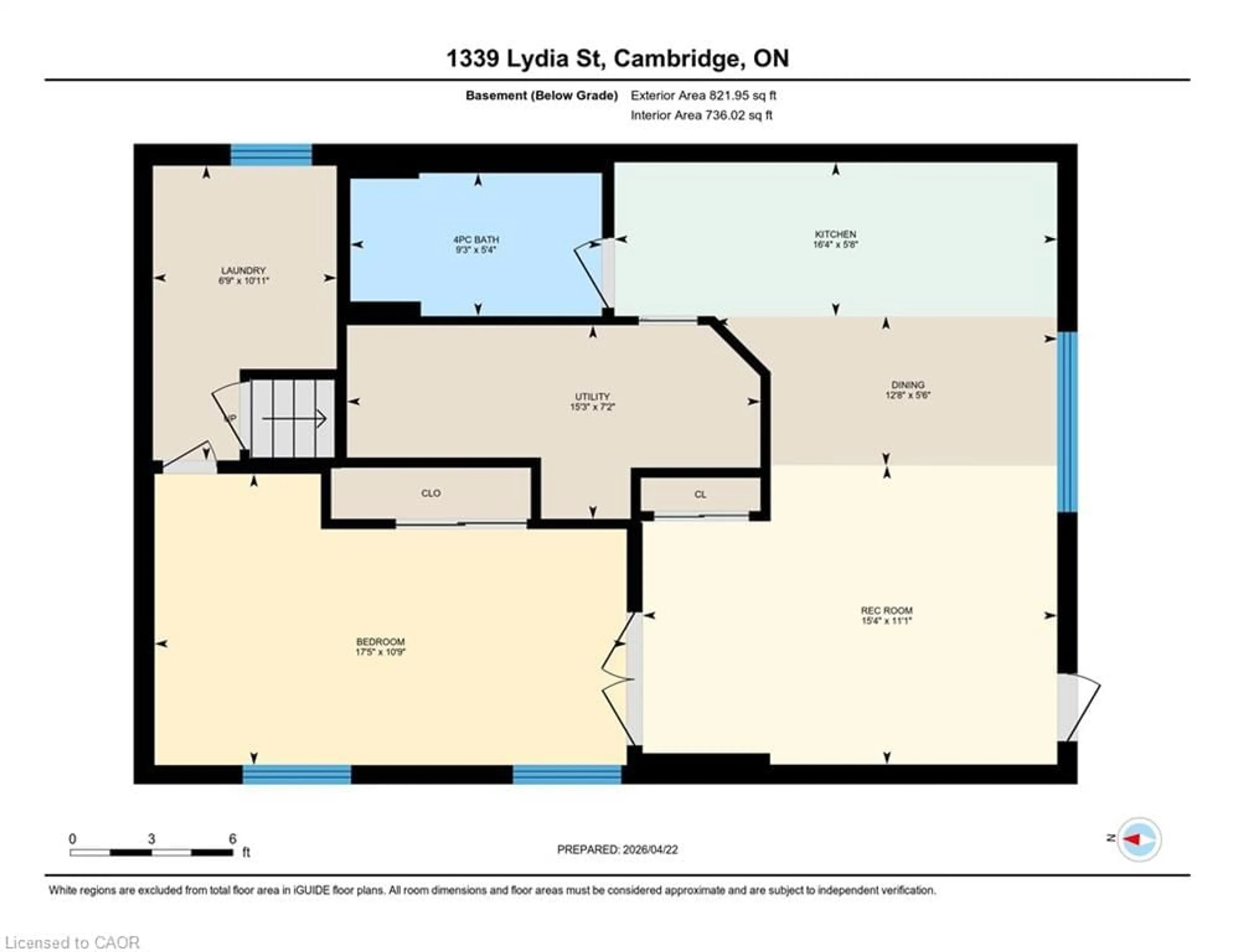 Floor plan for 1339 Lydia St, Cambridge Ontario N3H 1A9