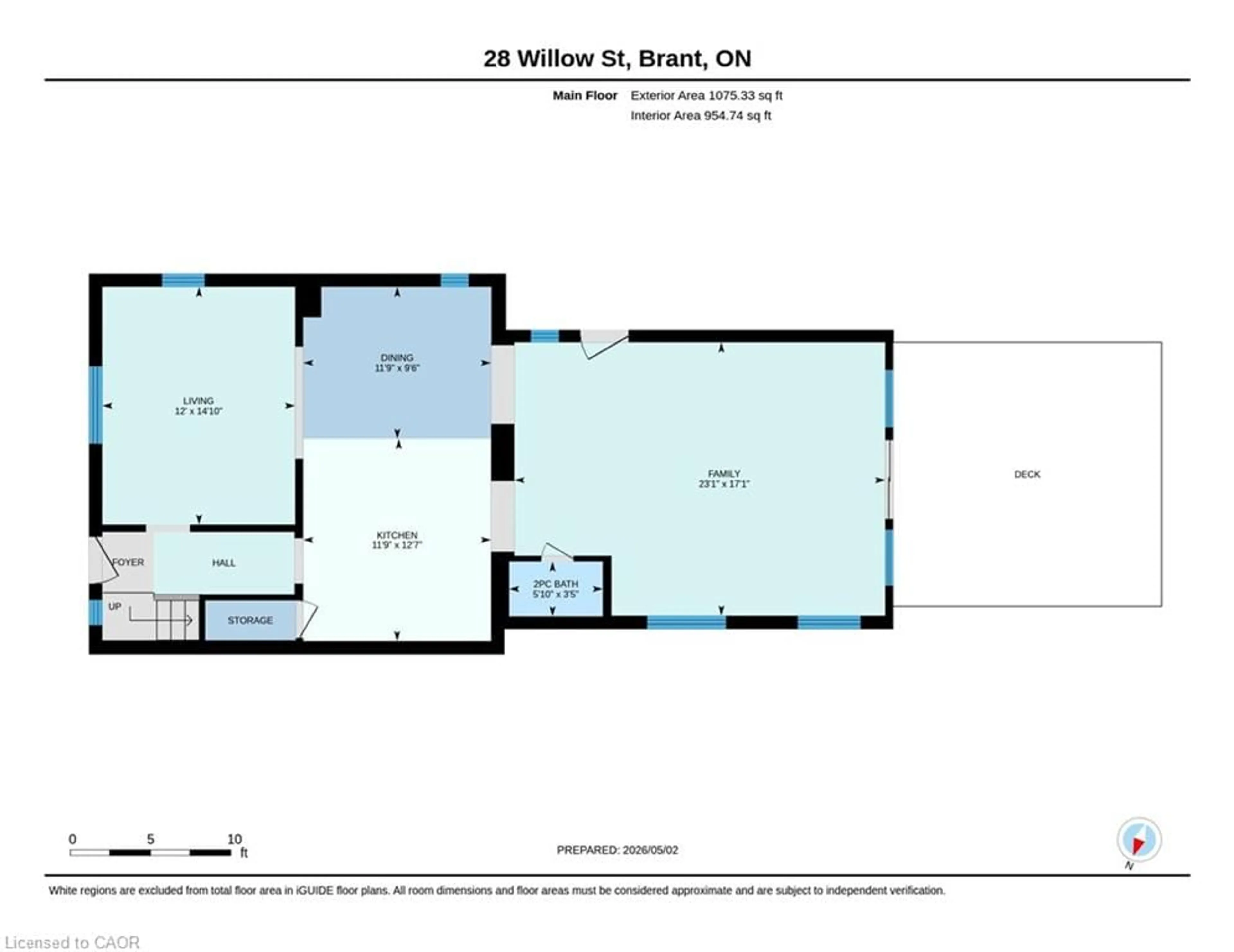 Floor plan for 28 Willow St, Paris Ontario N3L 2K6