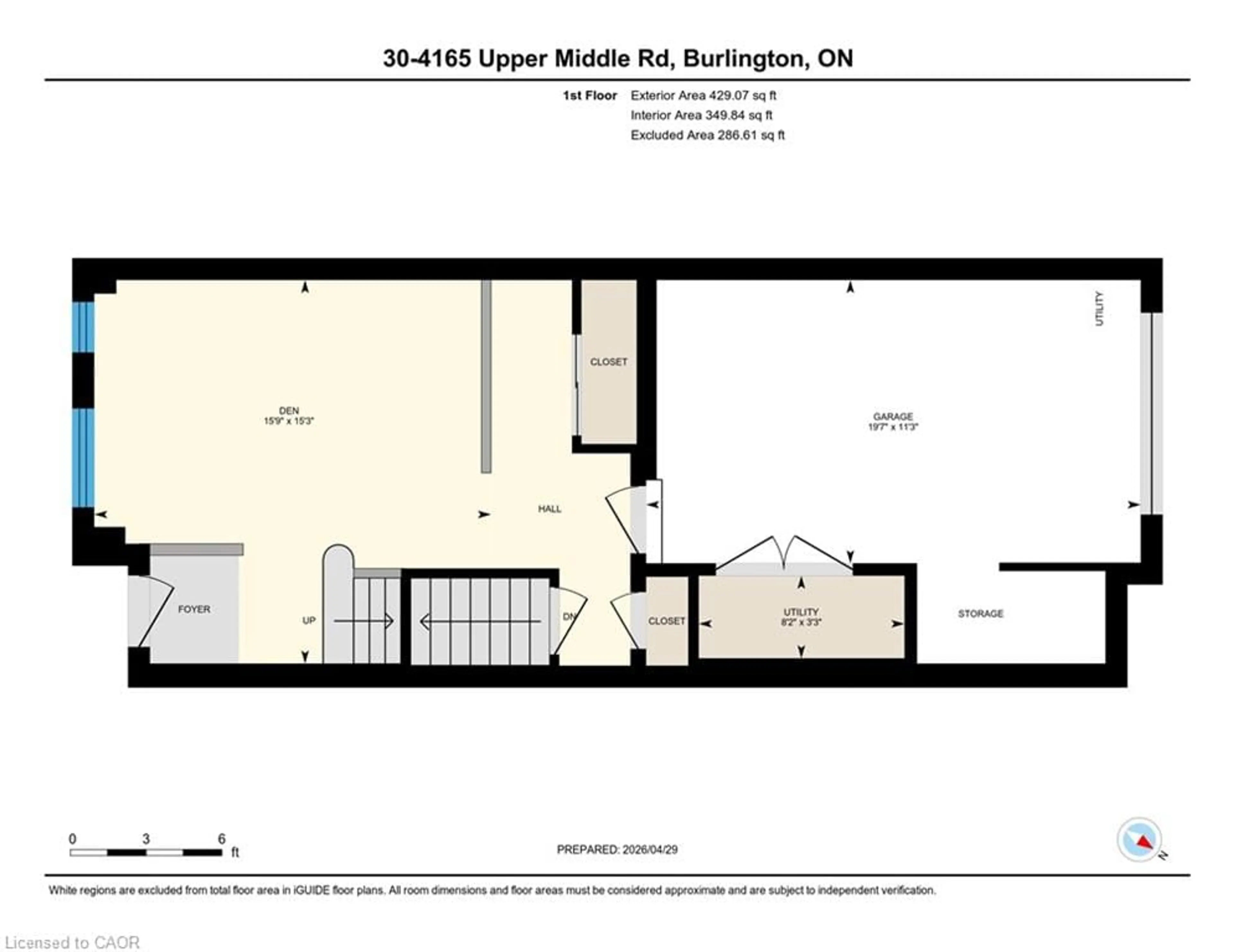 Floor plan for 4165 Upper Middle Rd #30, Burlington Ontario L7M 0V4