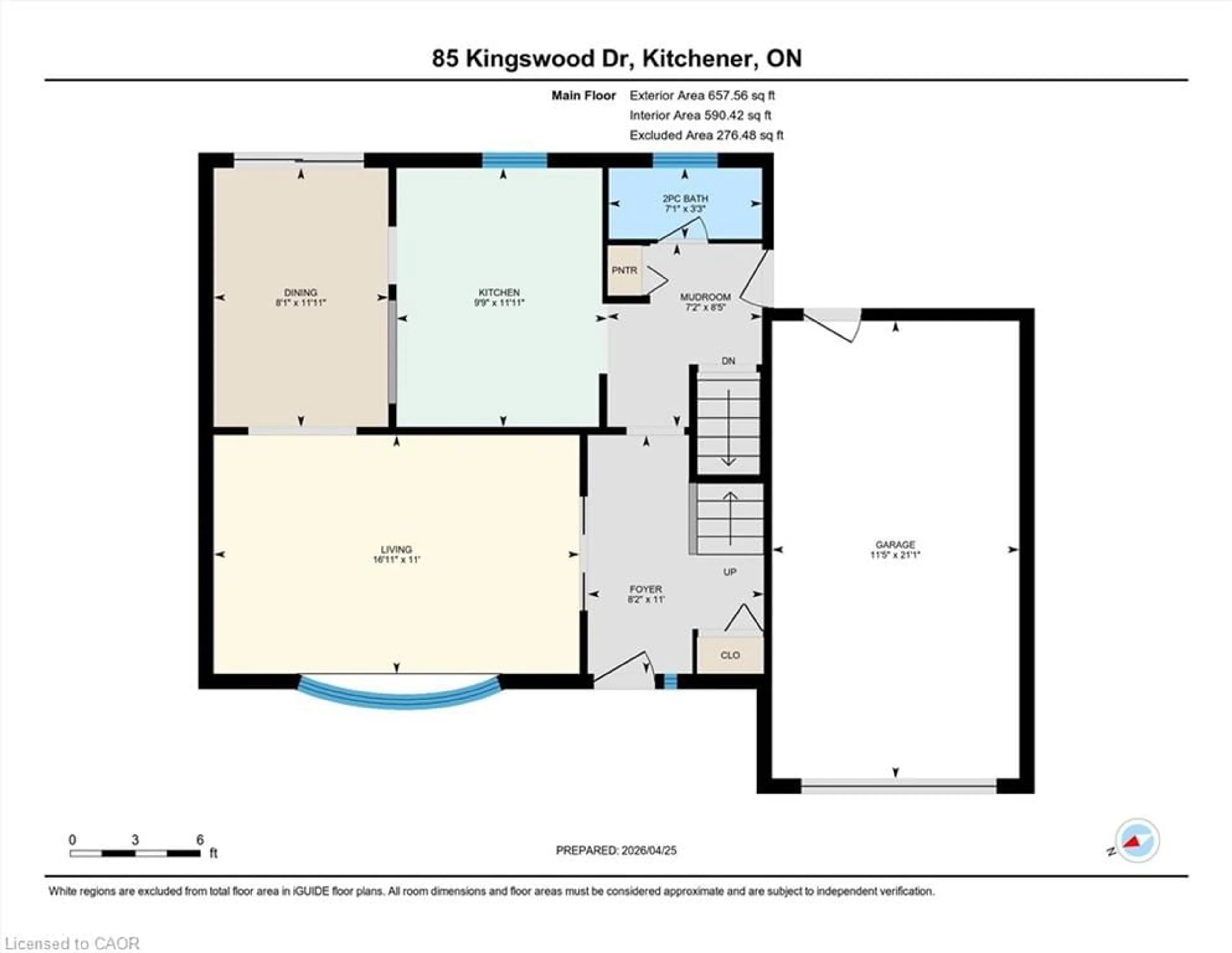 Floor plan for 85 Kingswood Dr, Kitchener Ontario N2E 1A9