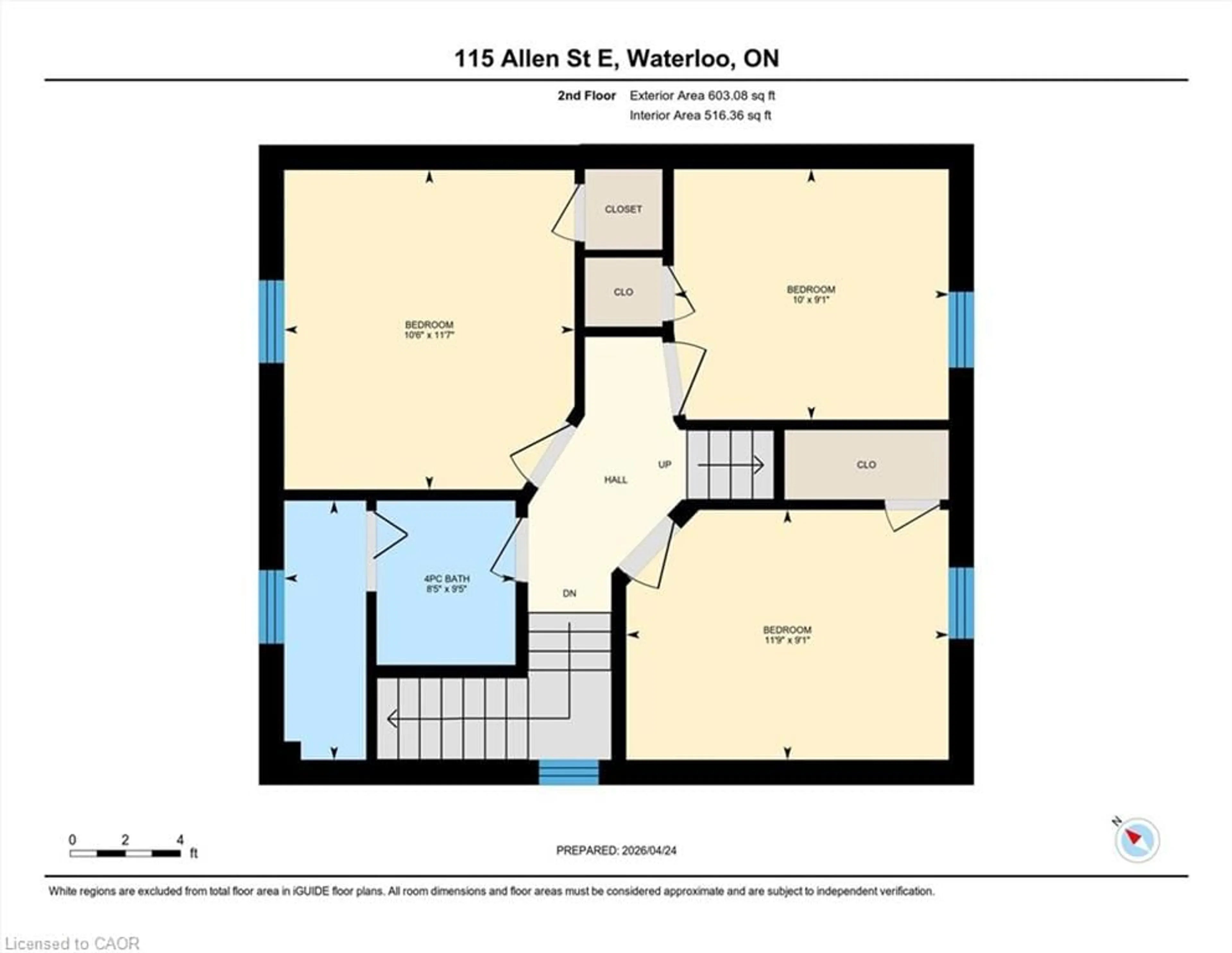Floor plan for 115 Allen St, Waterloo Ontario N2J 1J5