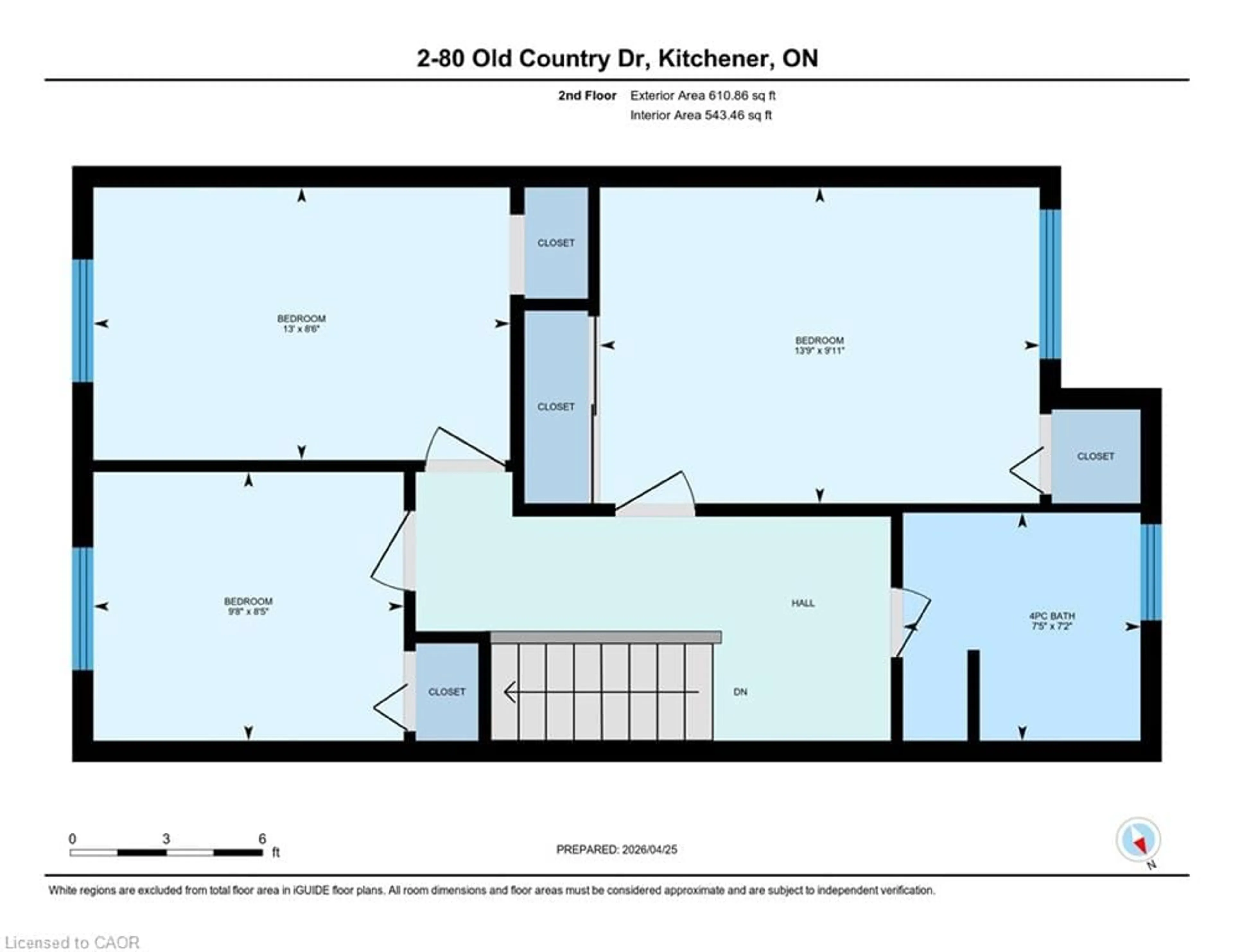 Floor plan for 80 Old Country Dr #2, Kitchener Ontario N2E 2E5