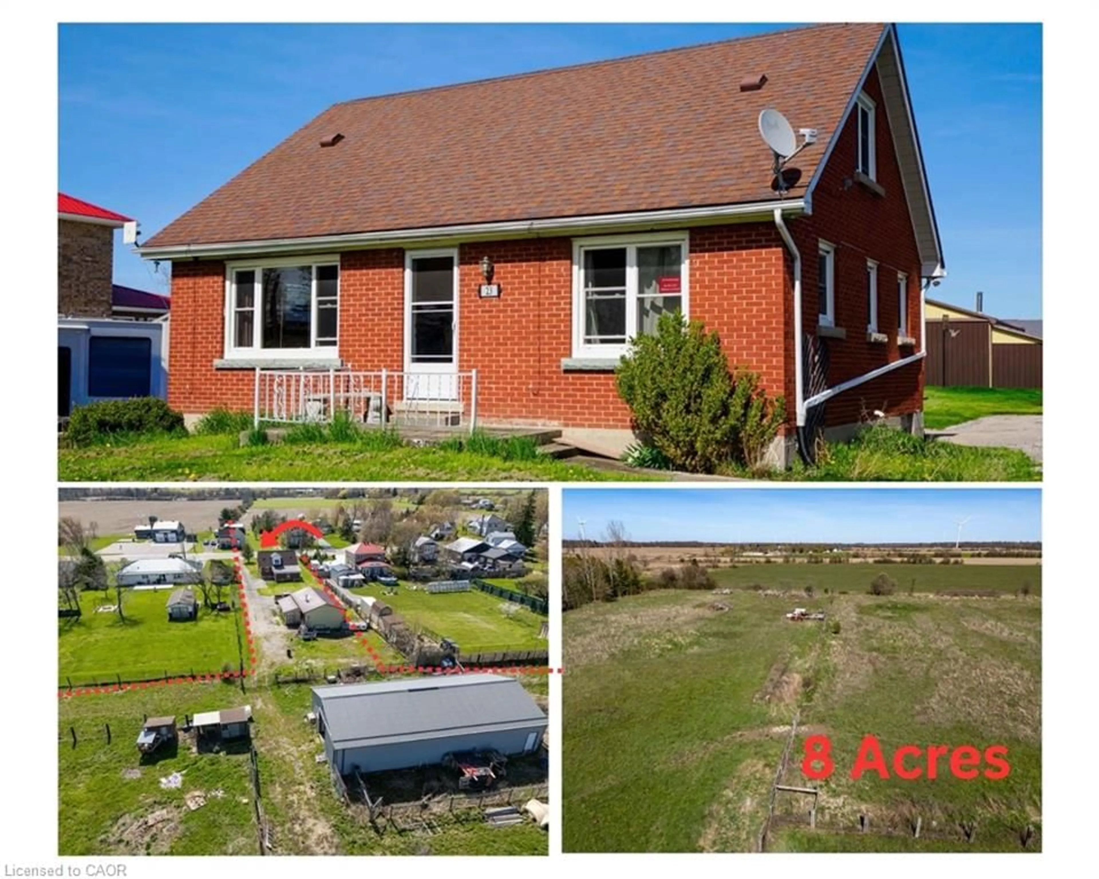 A pic from outside/outdoor area/front of a property/back of a property/a pic from drone, unknown for 23 Erie Ave, Fisherville Ontario N0A 1G0