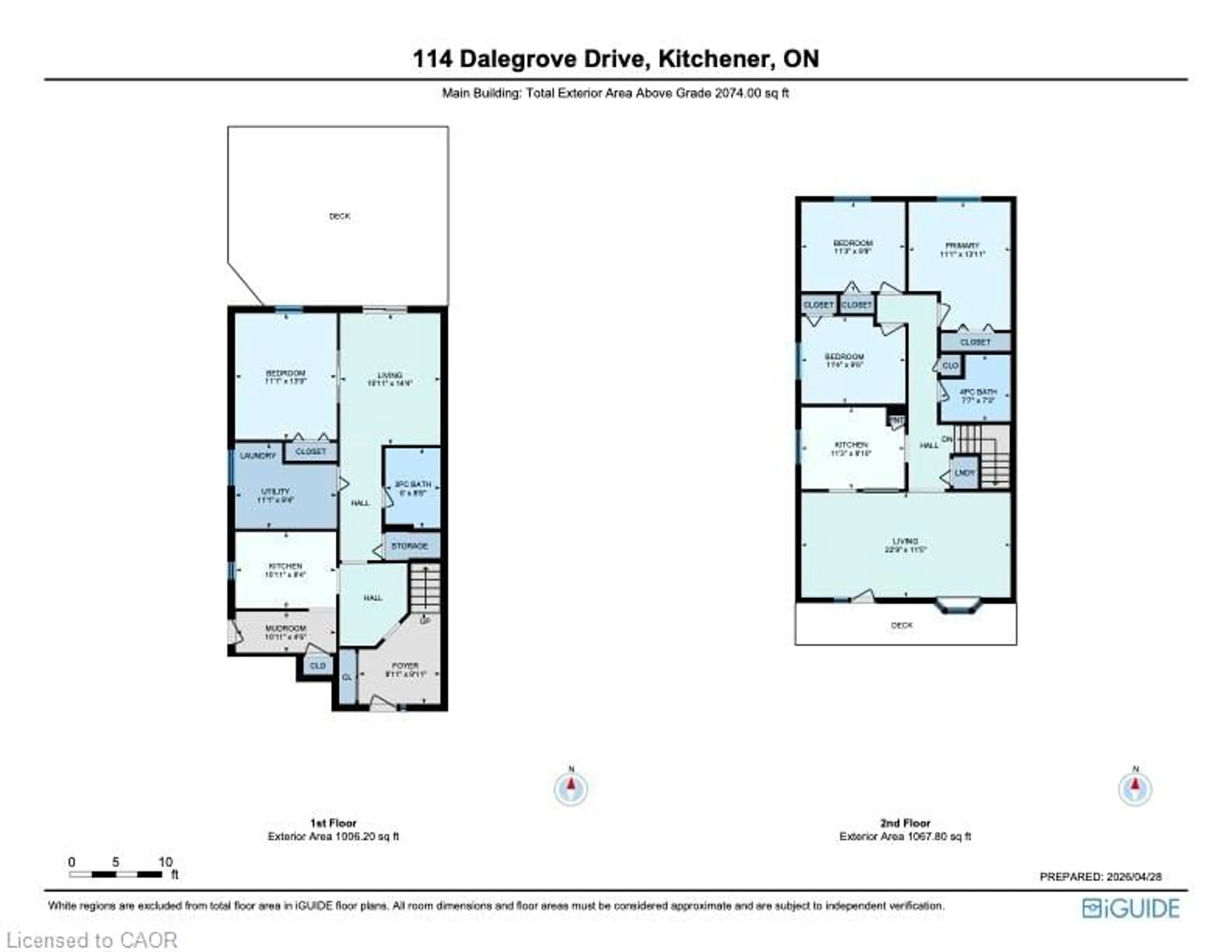 Floor plan for 114 Dalegrove Dr, Kitchener Ontario N2M 2G5