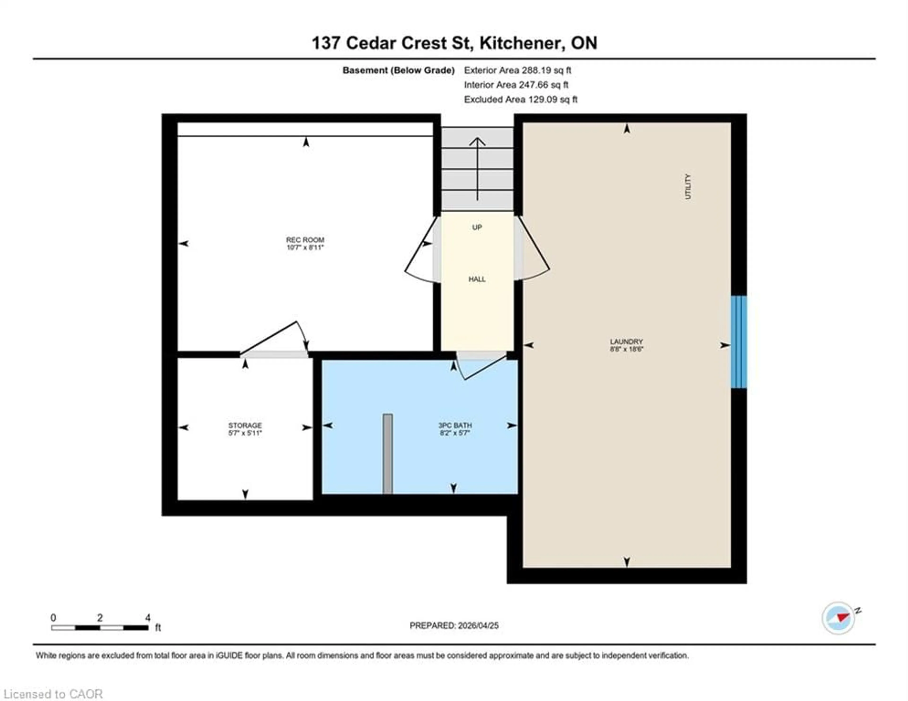 Floor plan for 137 Cedar Crest St, Kitchener Ontario N2N 2A6