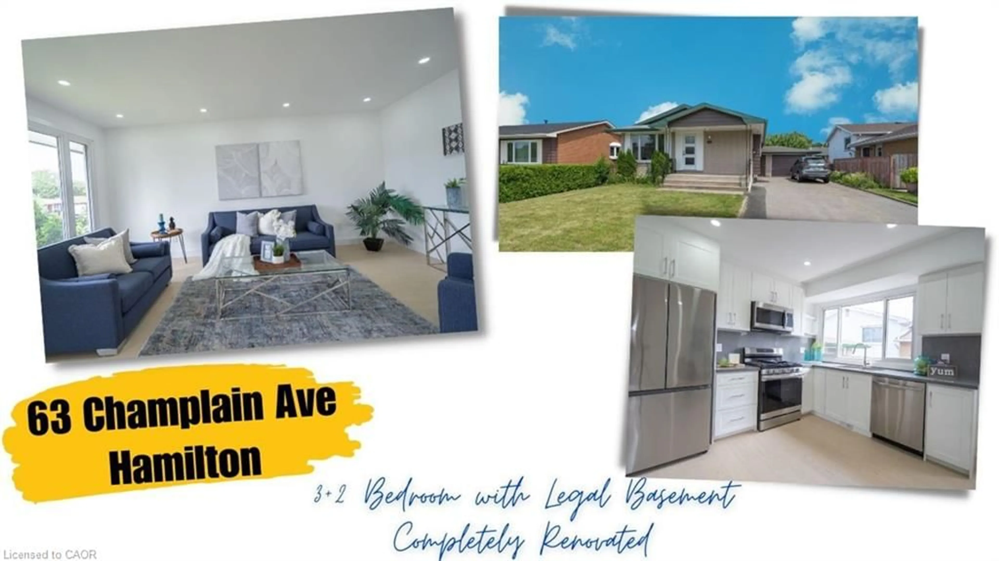 A pic from outside/outdoor area/front of a property/back of a property/a pic from drone, unknown for 63 Champlain Ave, Hamilton Ontario L8G 2H5