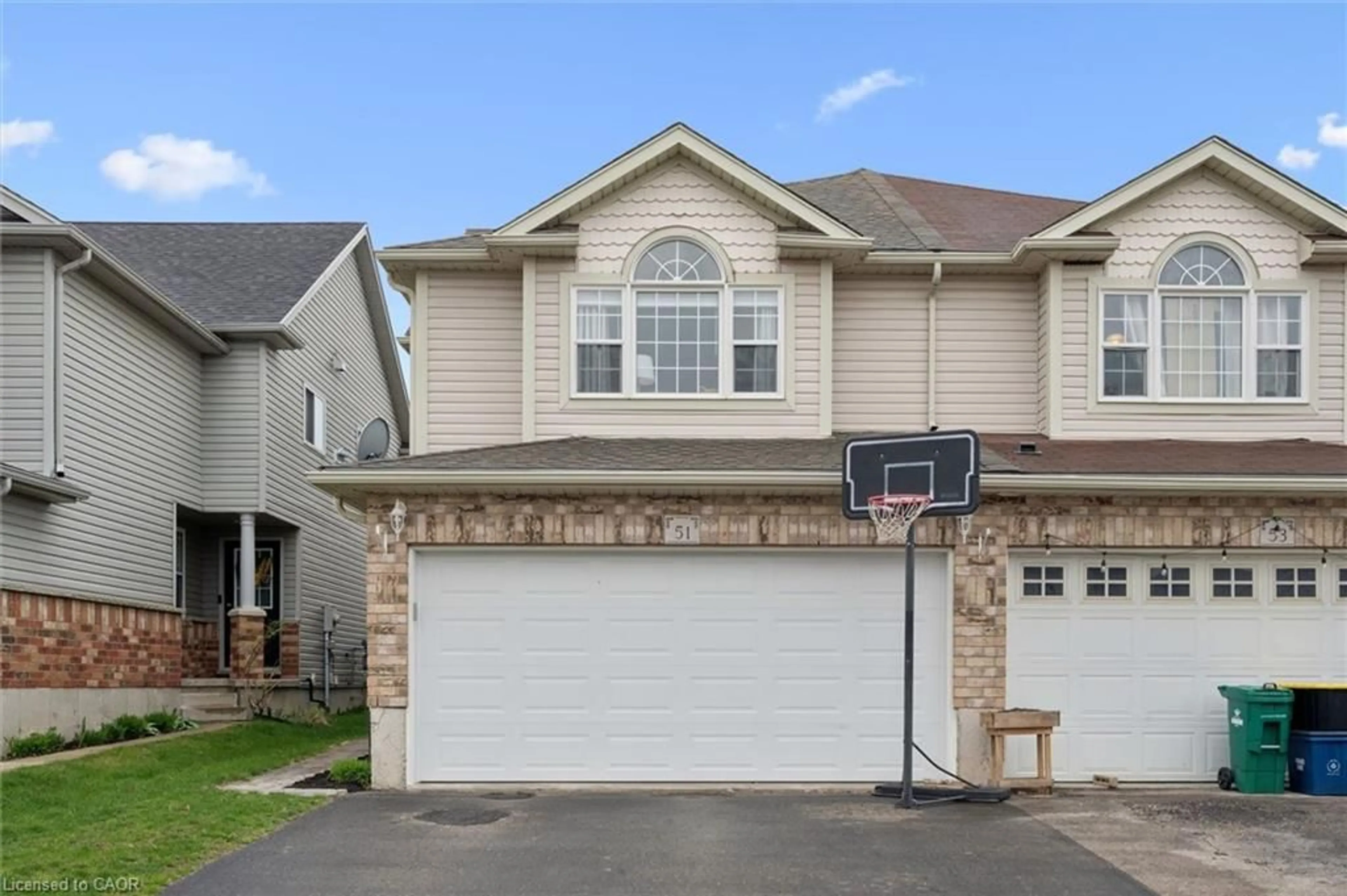 Home with vinyl exterior material, street for 51 Cannes St, Kitchener Ontario N2R 1V1
