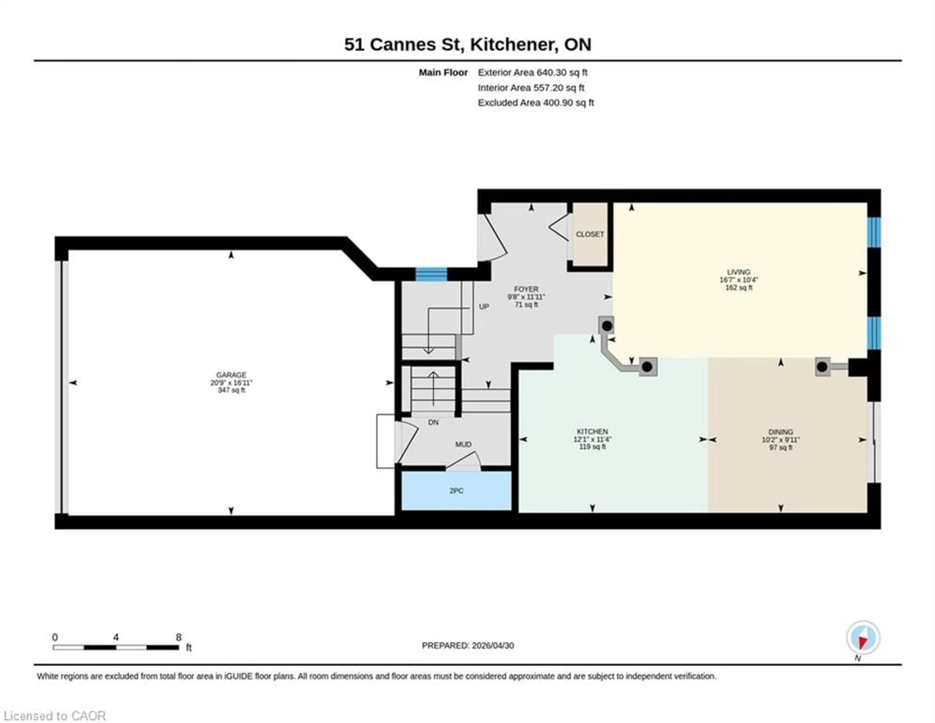 Floor plan for 51 Cannes St, Kitchener Ontario N2R 1V1